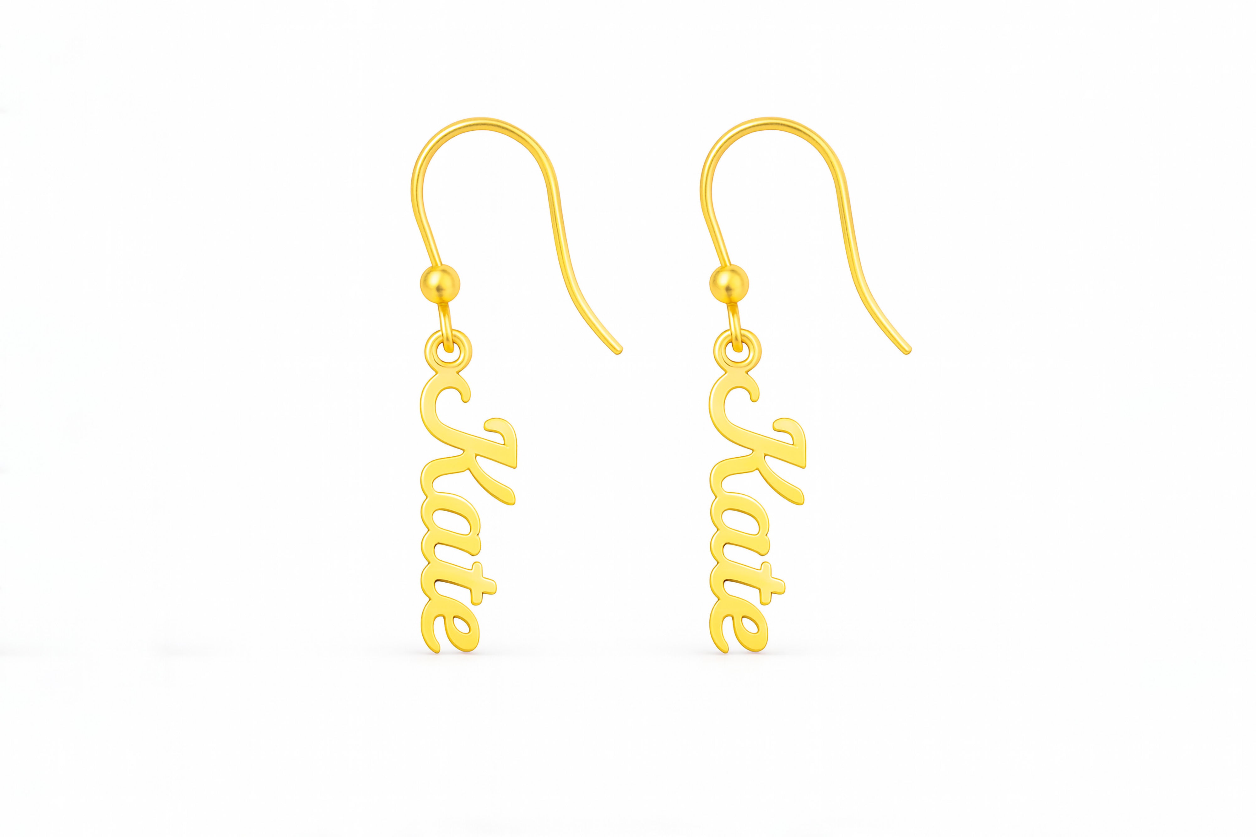 Custom Gold Dangle Earrings