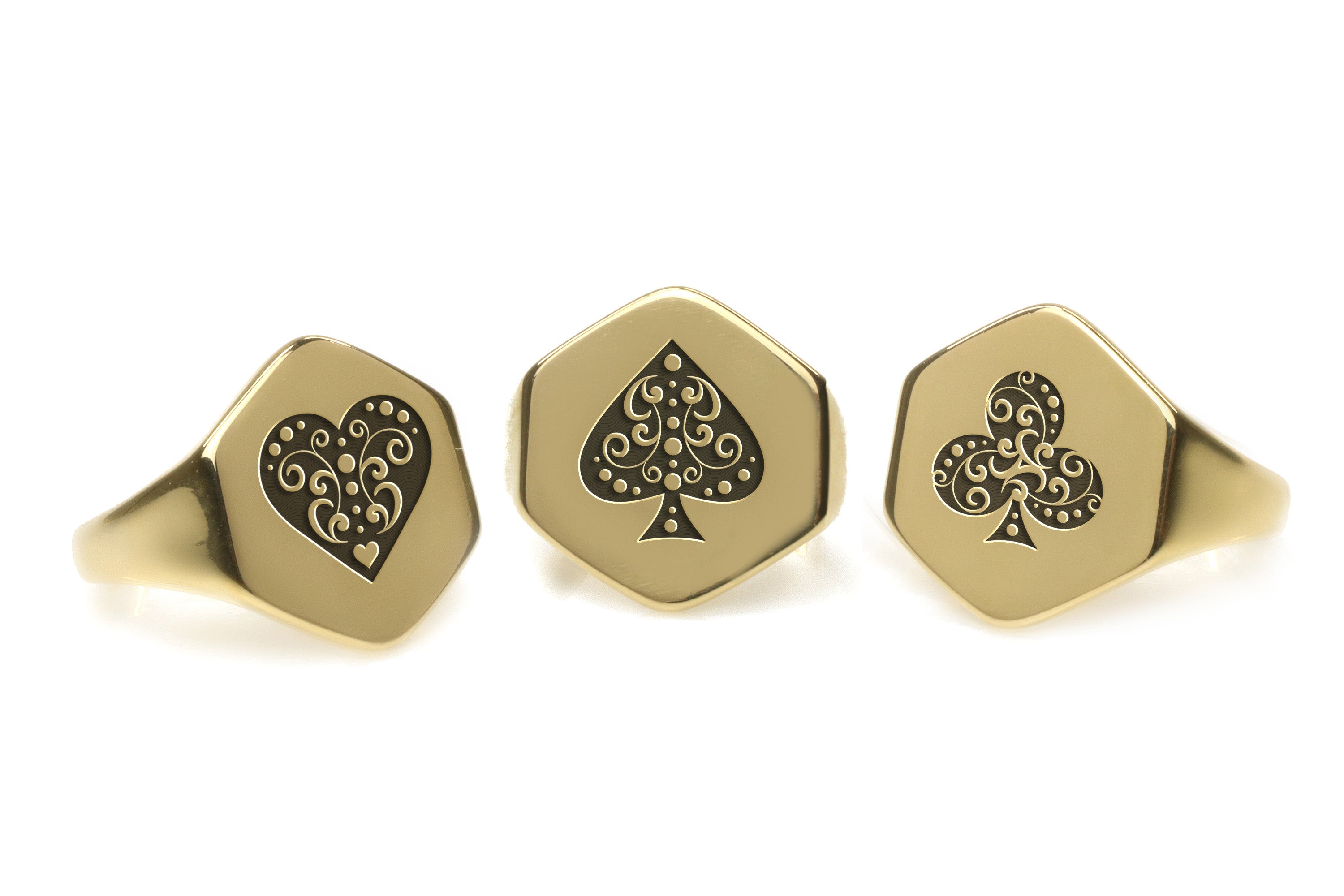 Poker Players Gold Luck Ring
