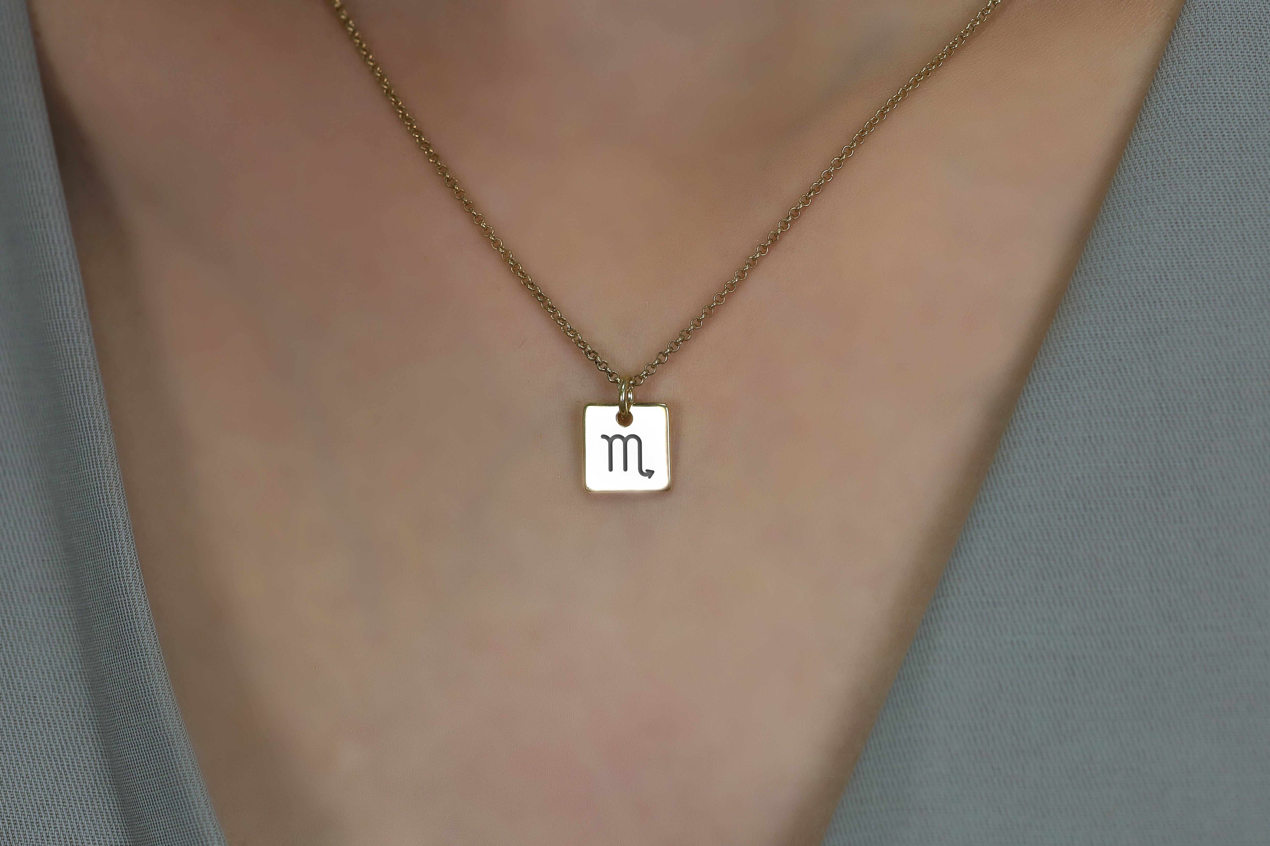 Scorpio Zodiac Sign Necklace