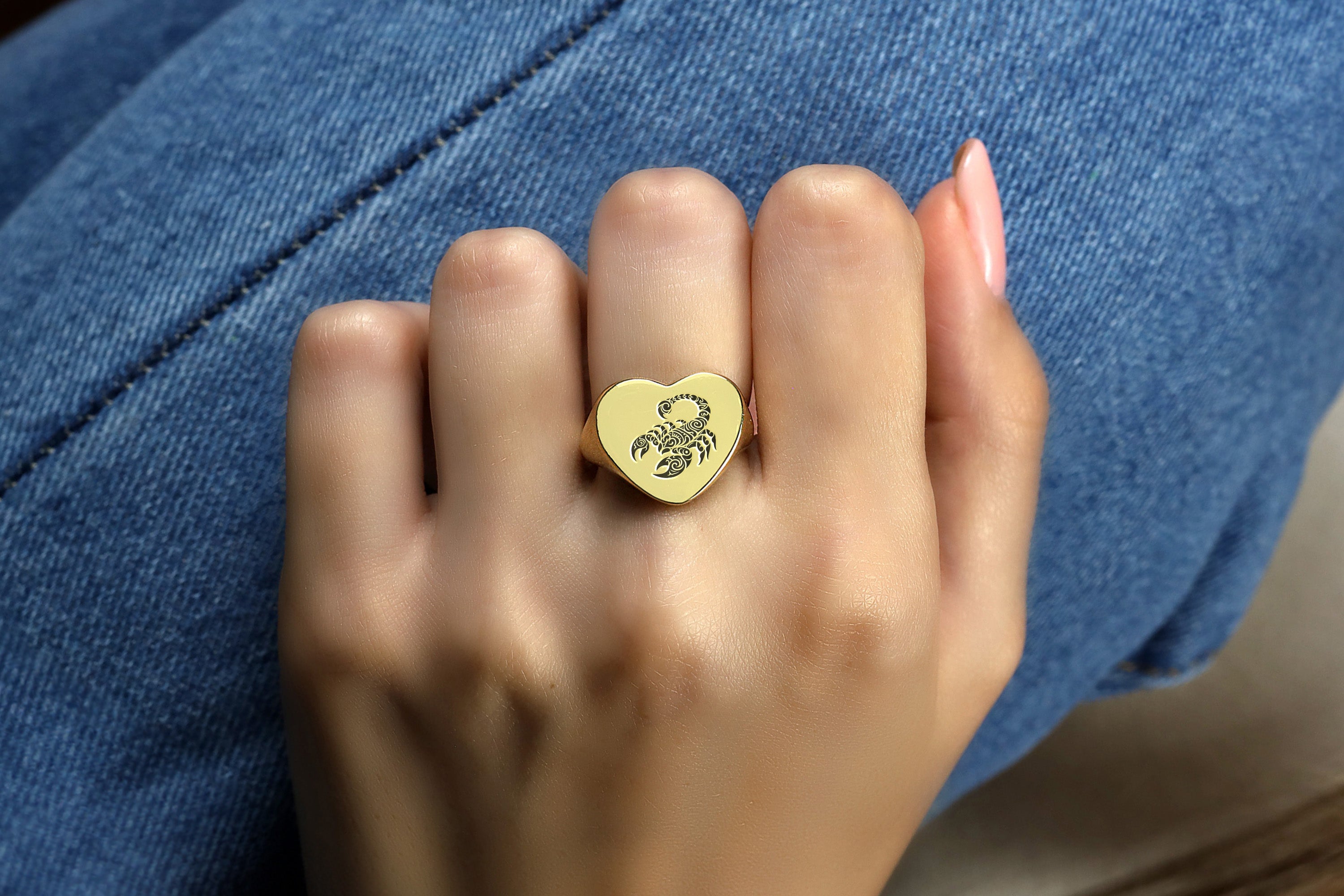 Tribal Scorpion Gold Ring