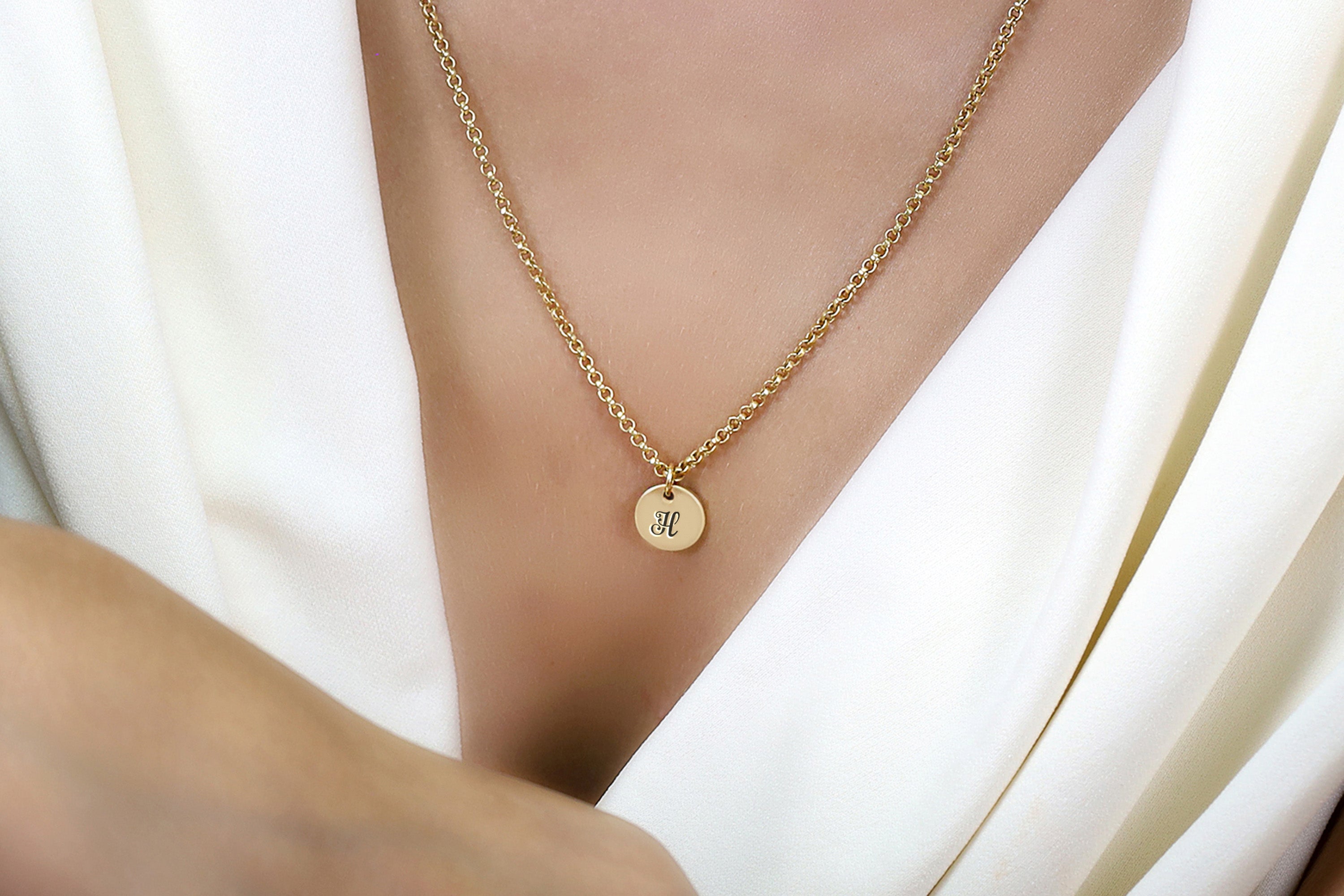 Vintage Gold Letter Necklace