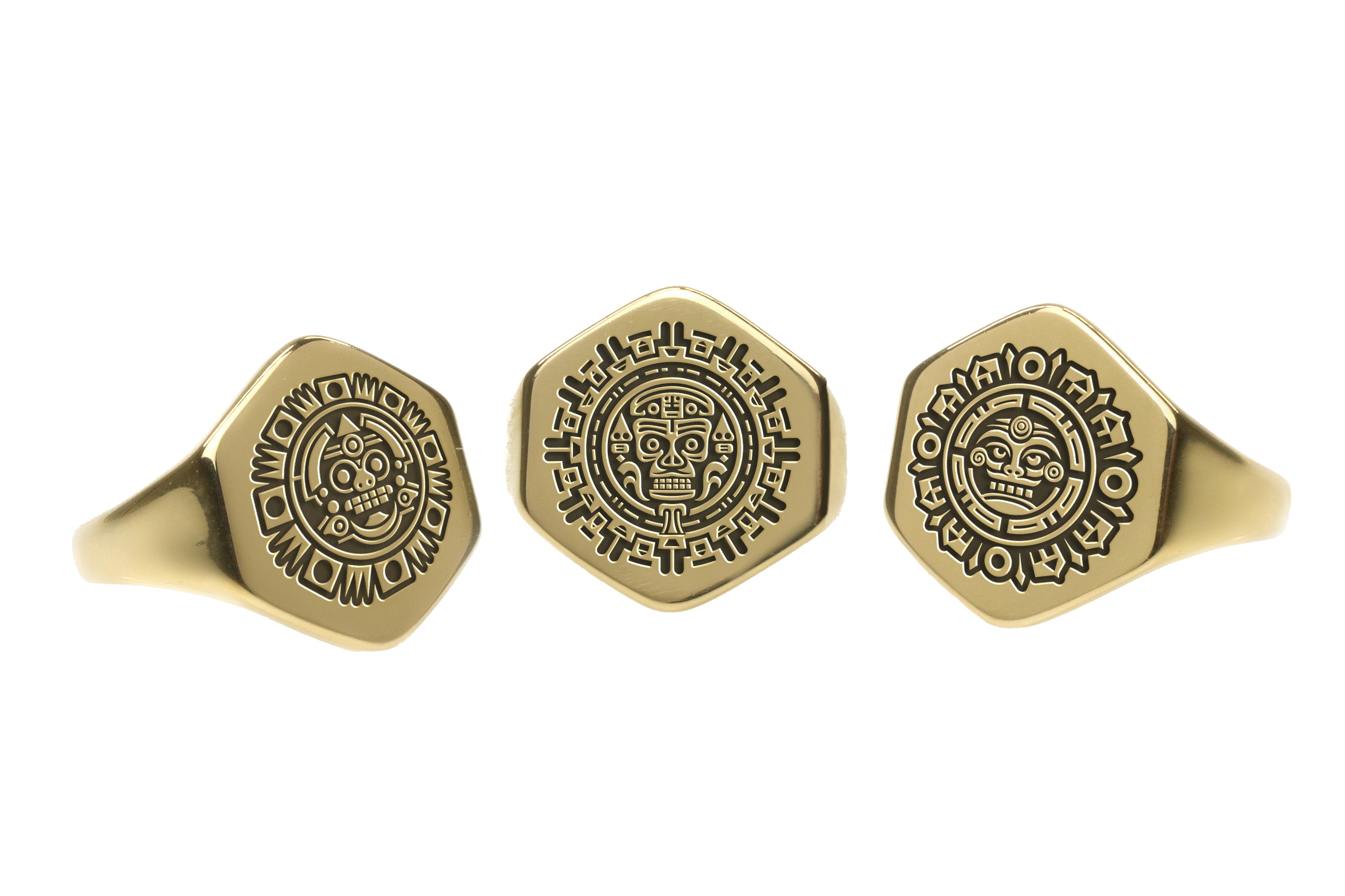 Aztec Warrior Statement Ring