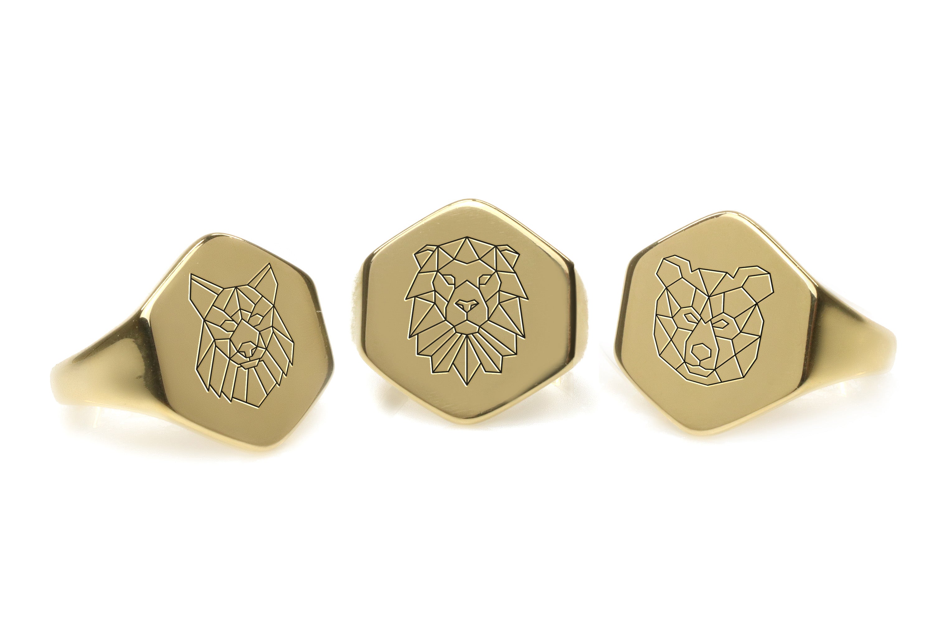 Geometrical Lion Ring