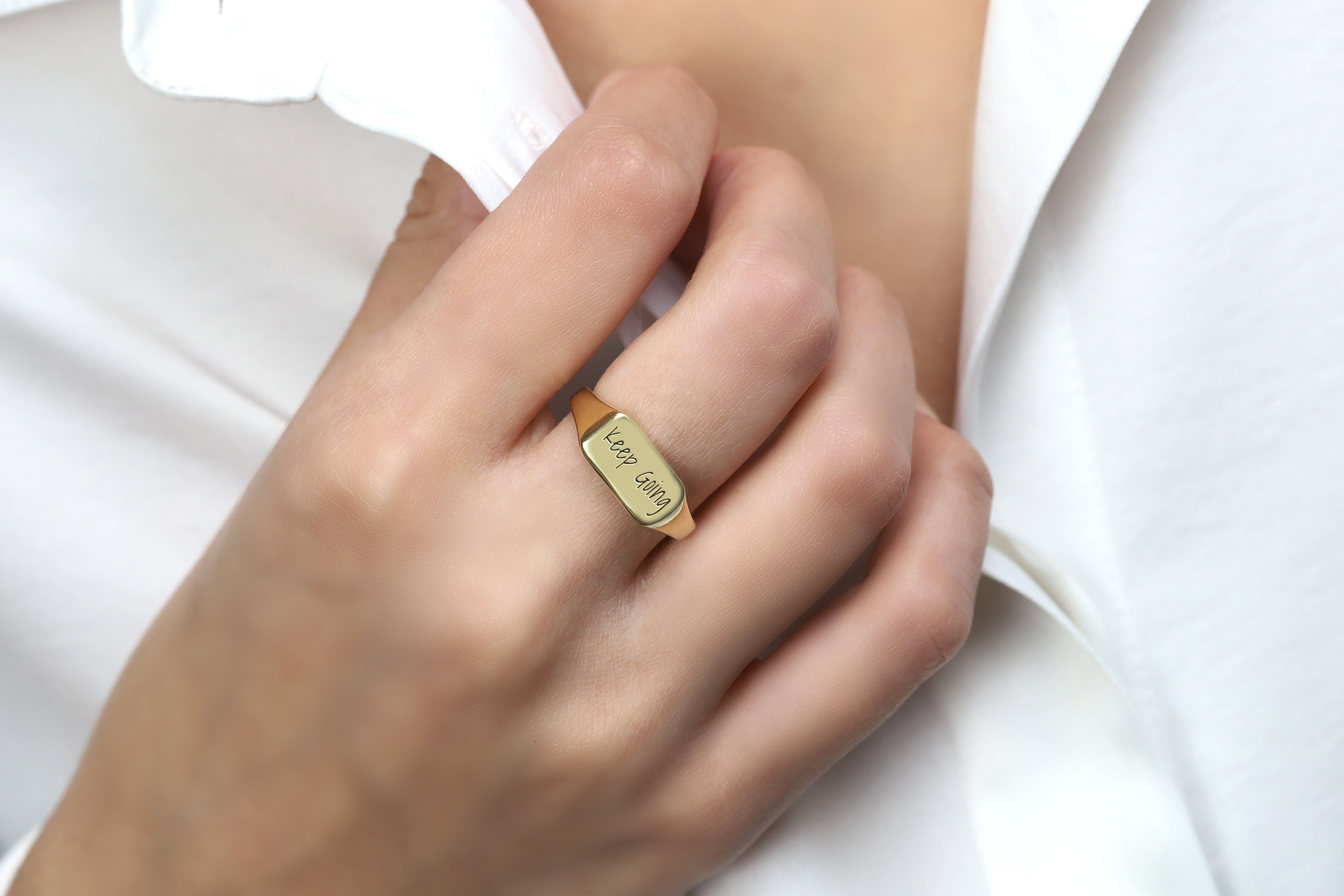 Engraved Text Ring