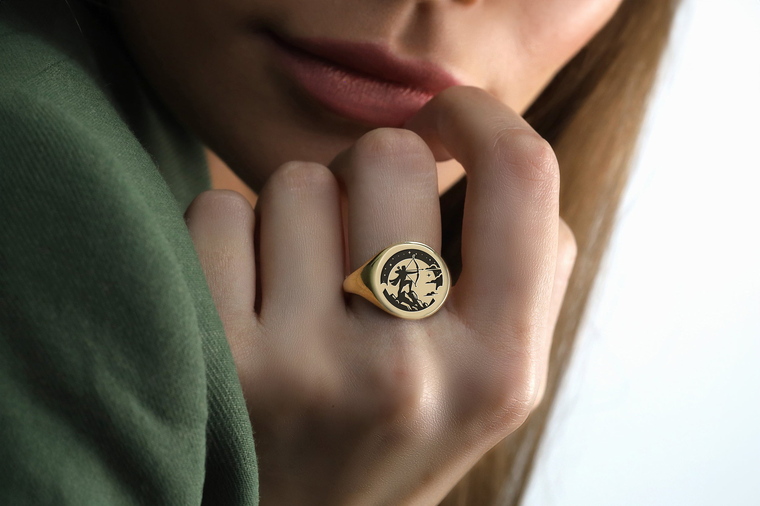 Fantasy Archer Signet Ring