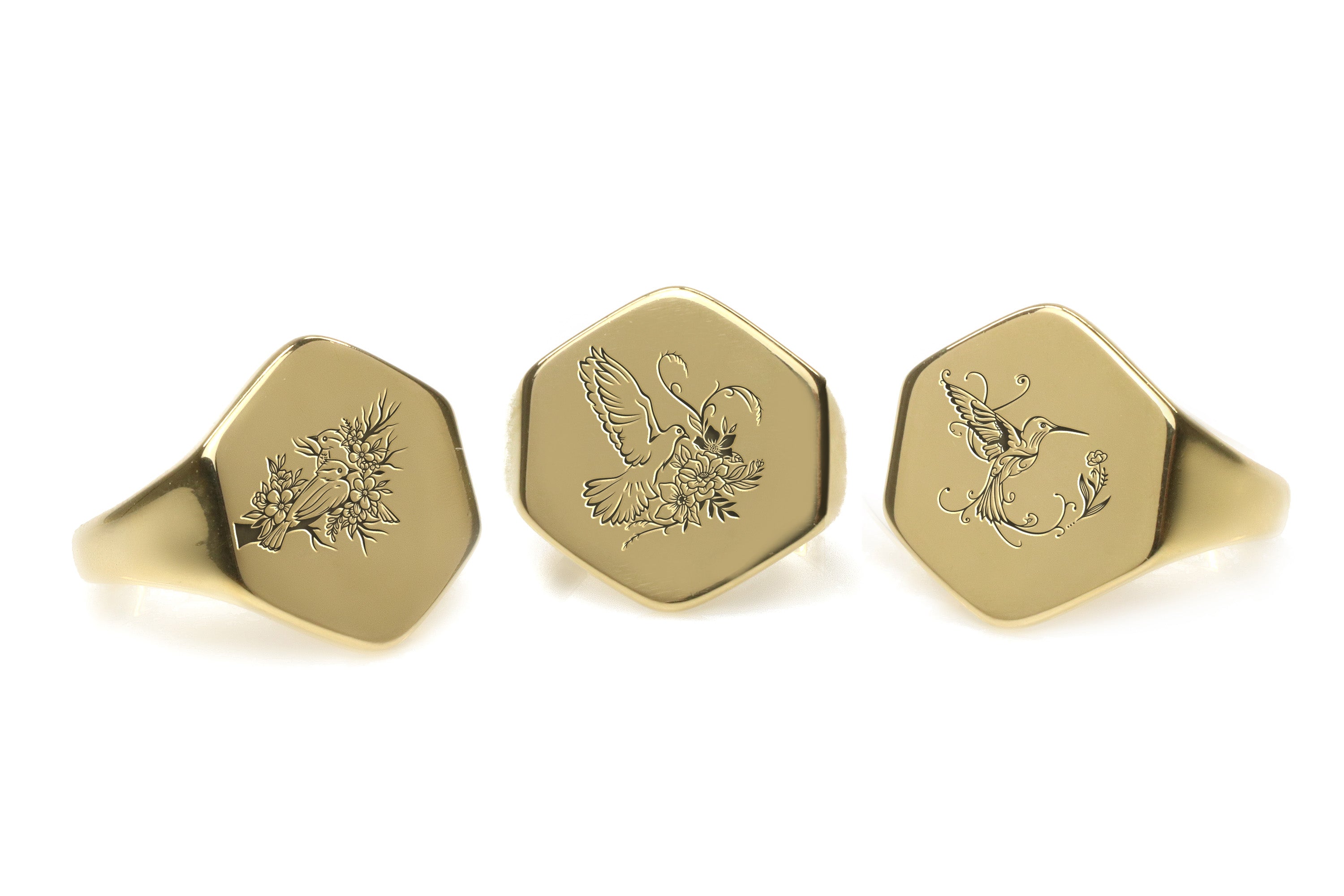 Floral Pigeon Statement Ring