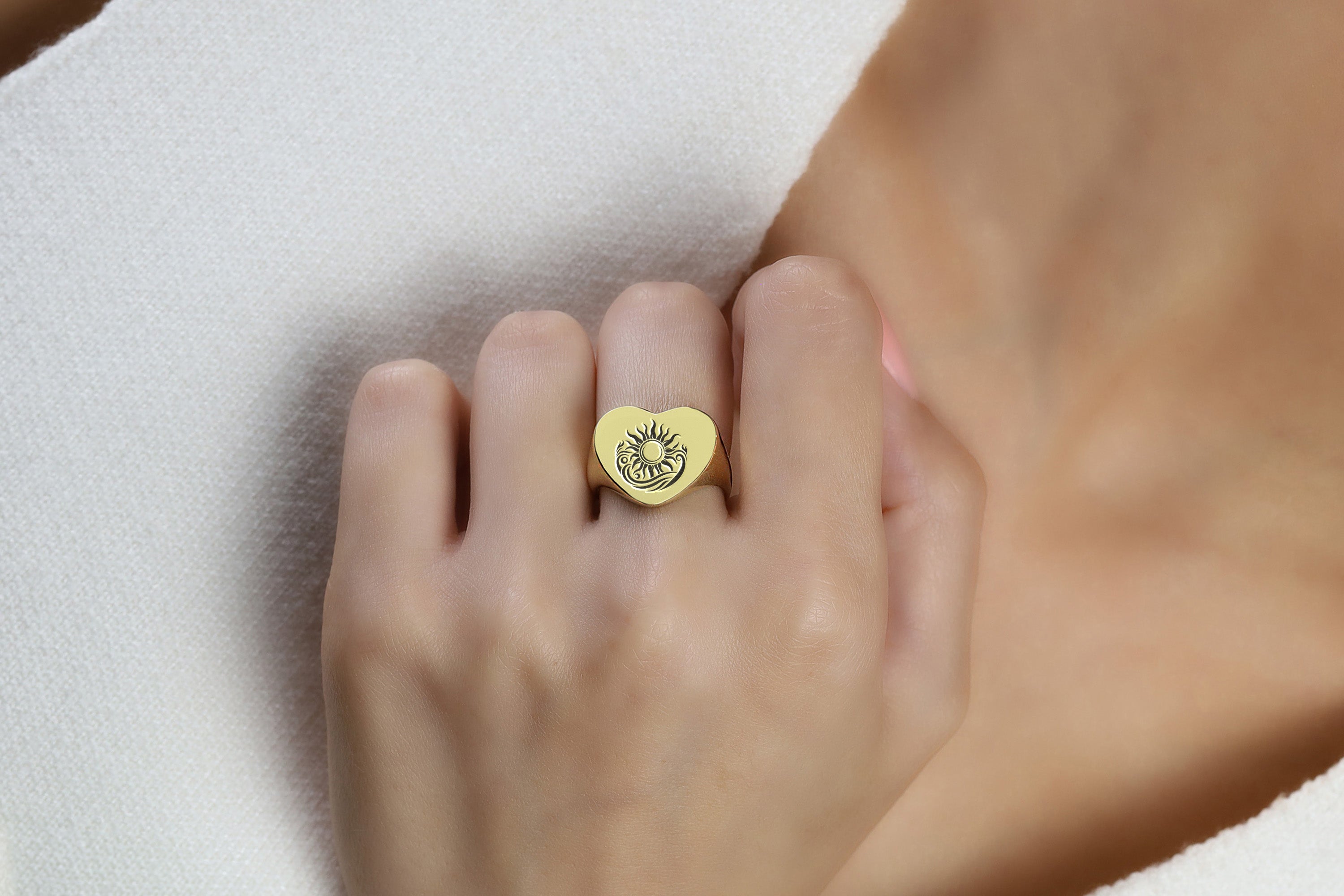 Custom Sun Signet Ring