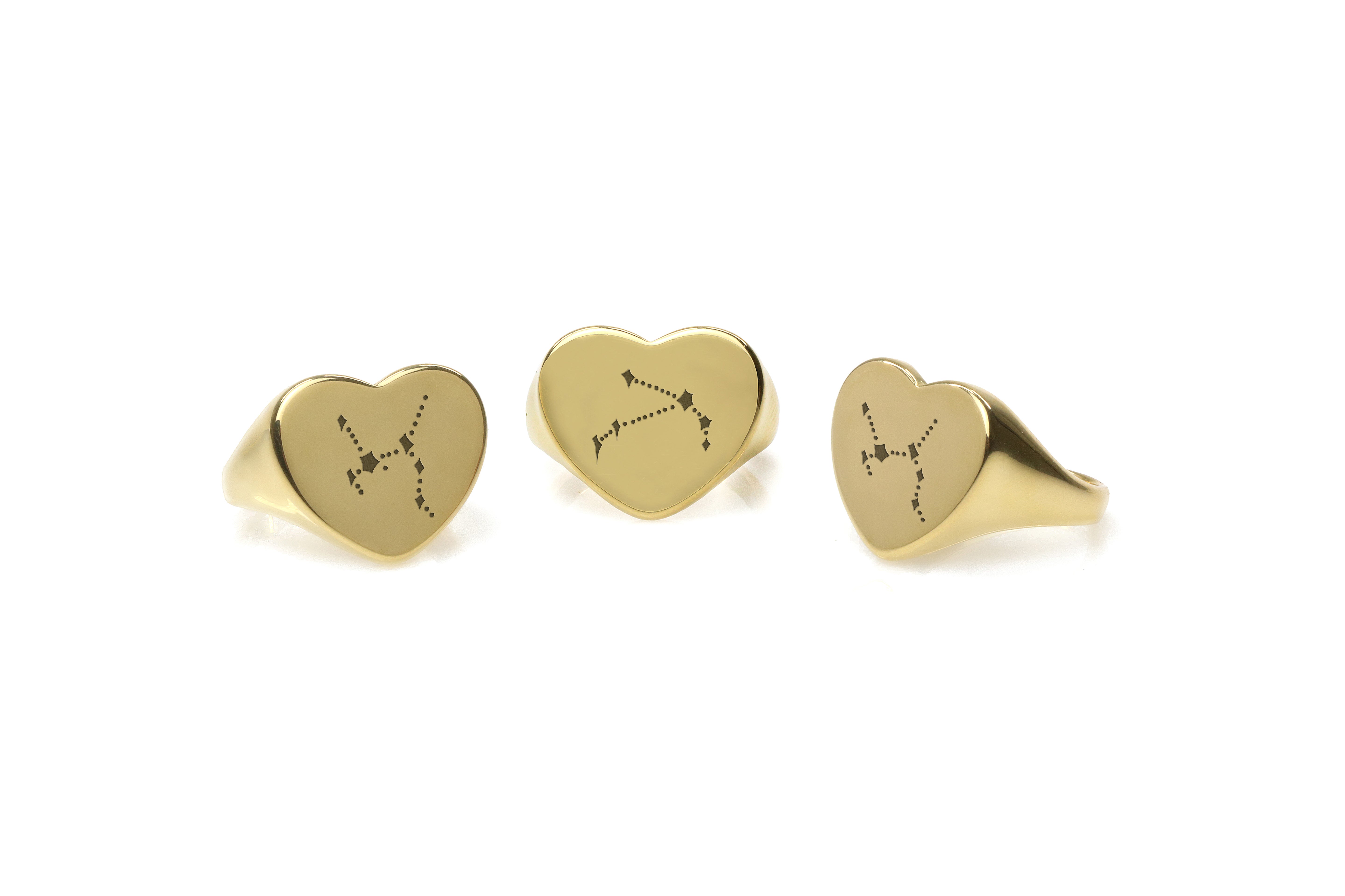 Star Map Heart Shaped Ring
