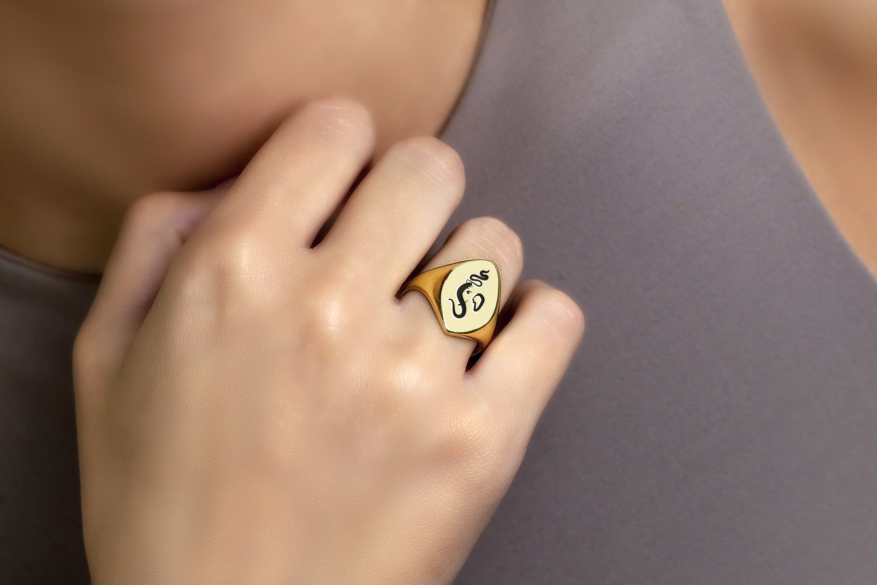 Indian God Ganesh Signet Ring