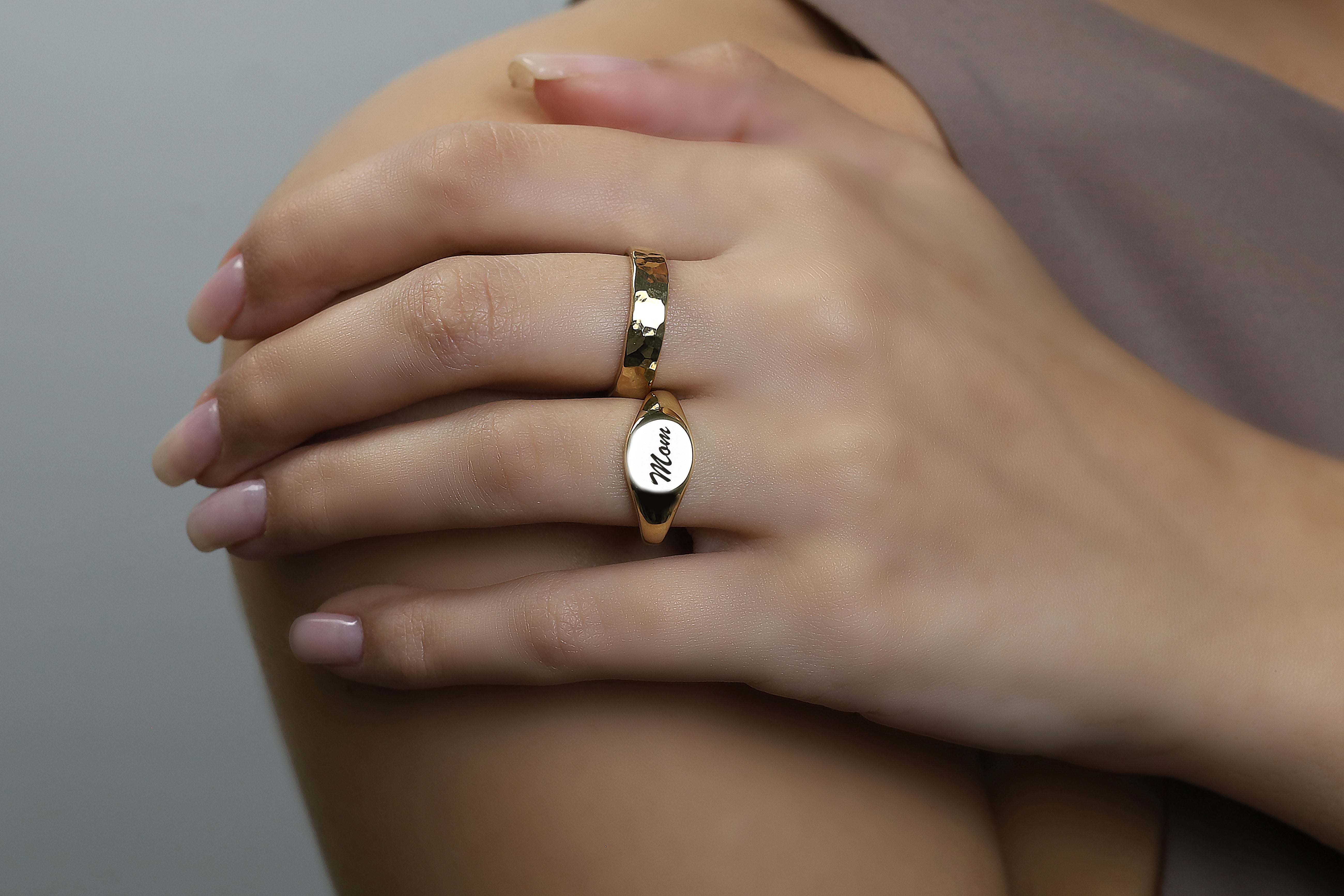 Engraved Mom Ring