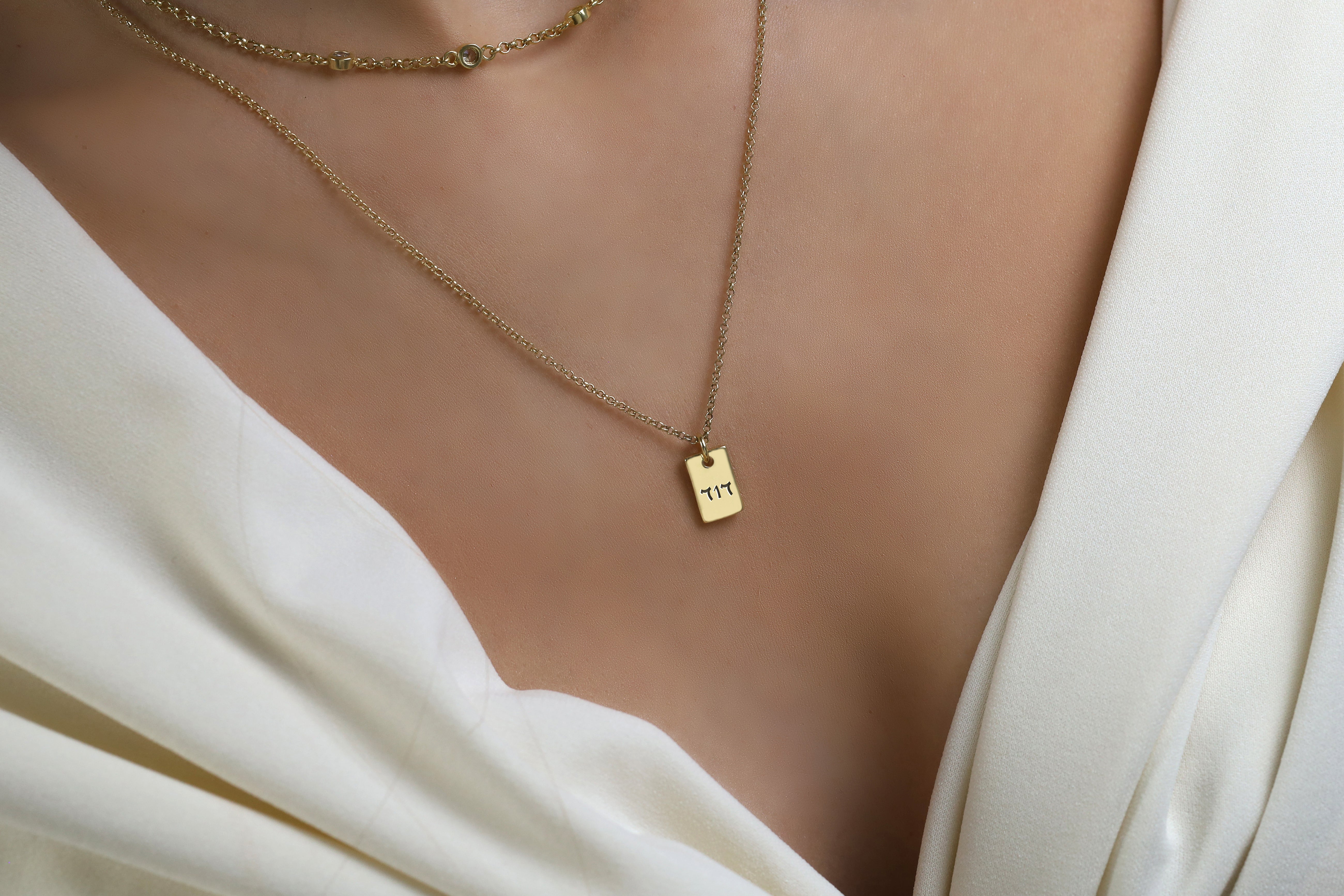 Custom Hebrew Initial Necklace