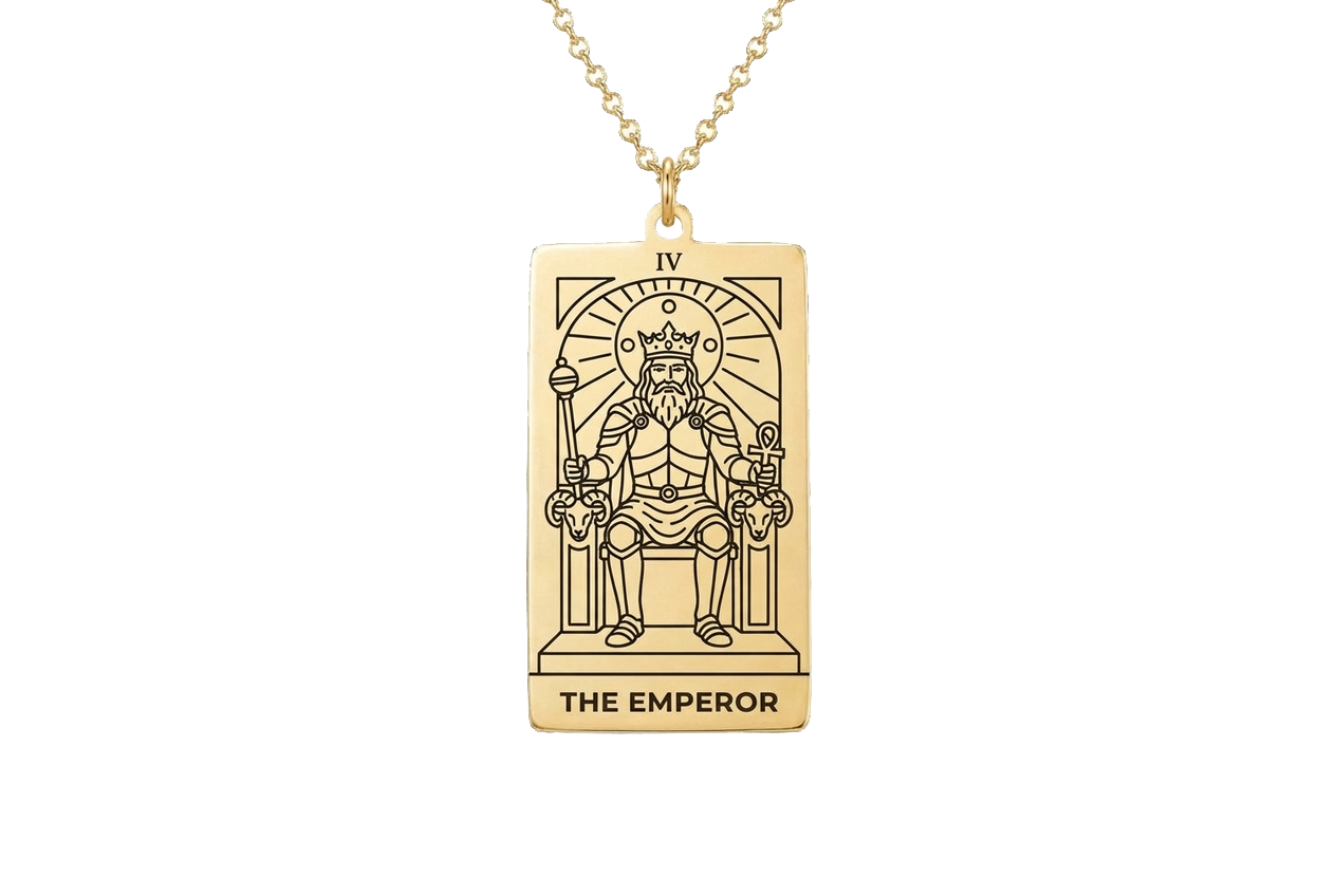 The Emperor Tarot Card Necklace