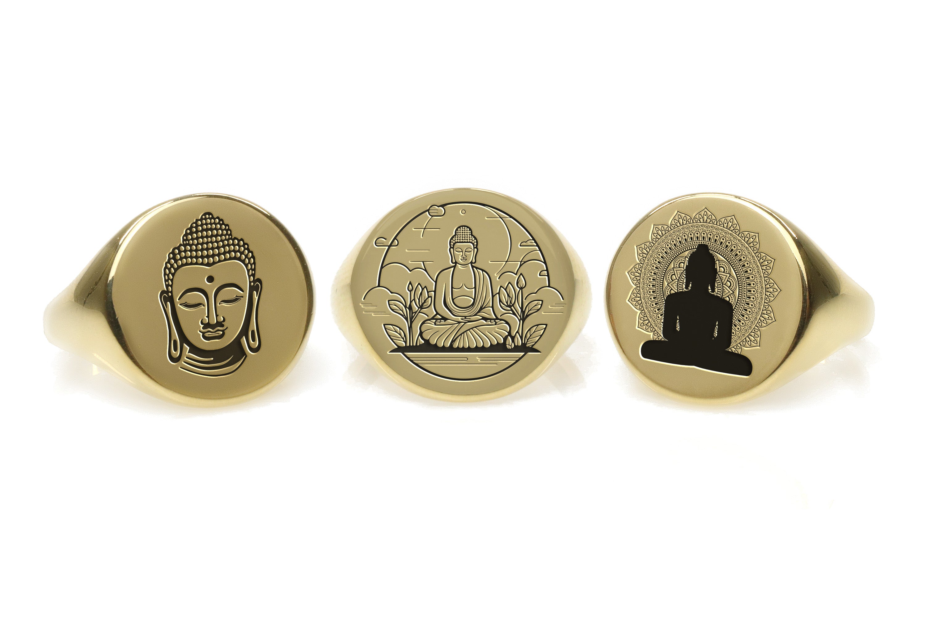 Engraved Buddha Ring