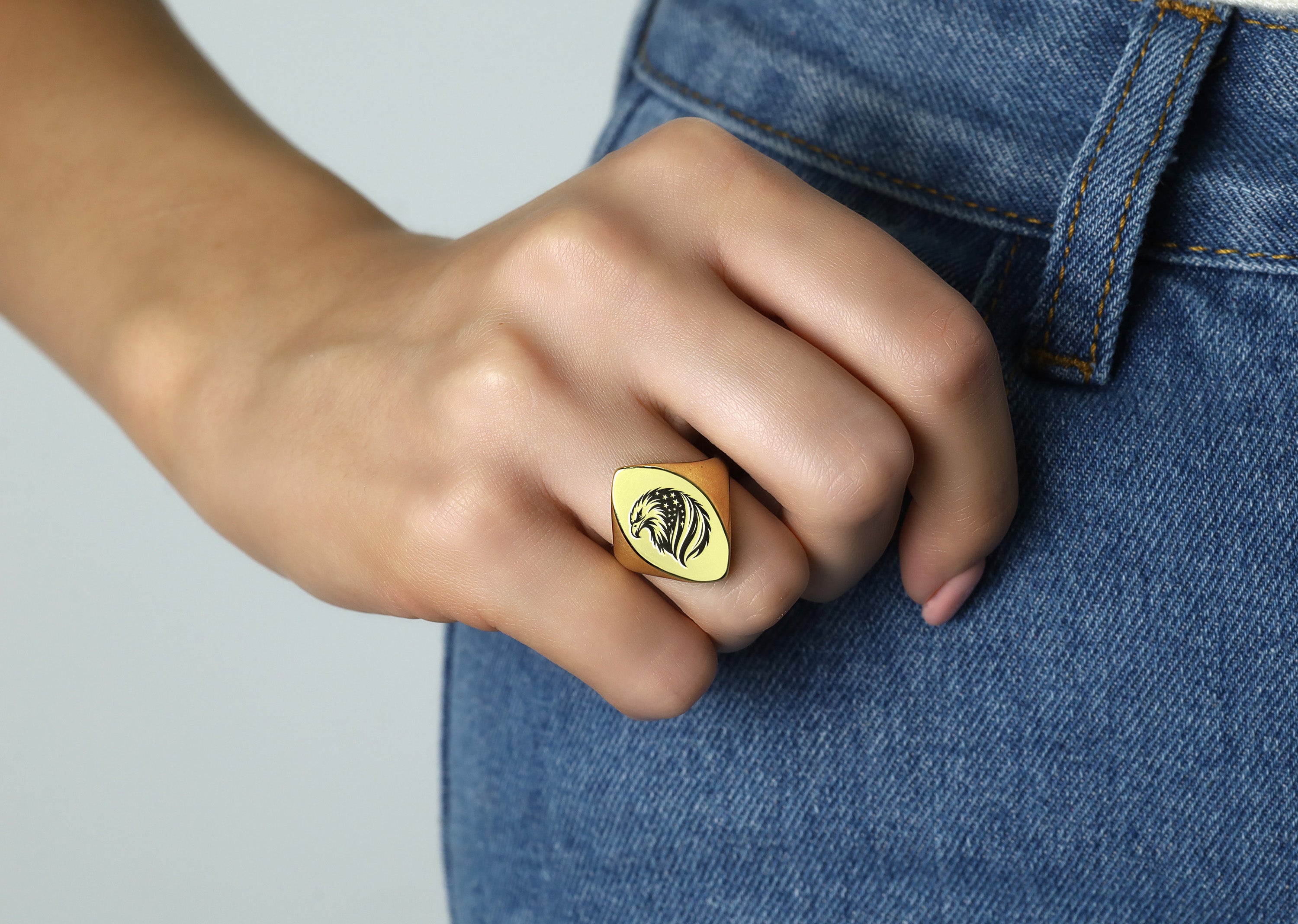 4th Of July Gold Signet Ring