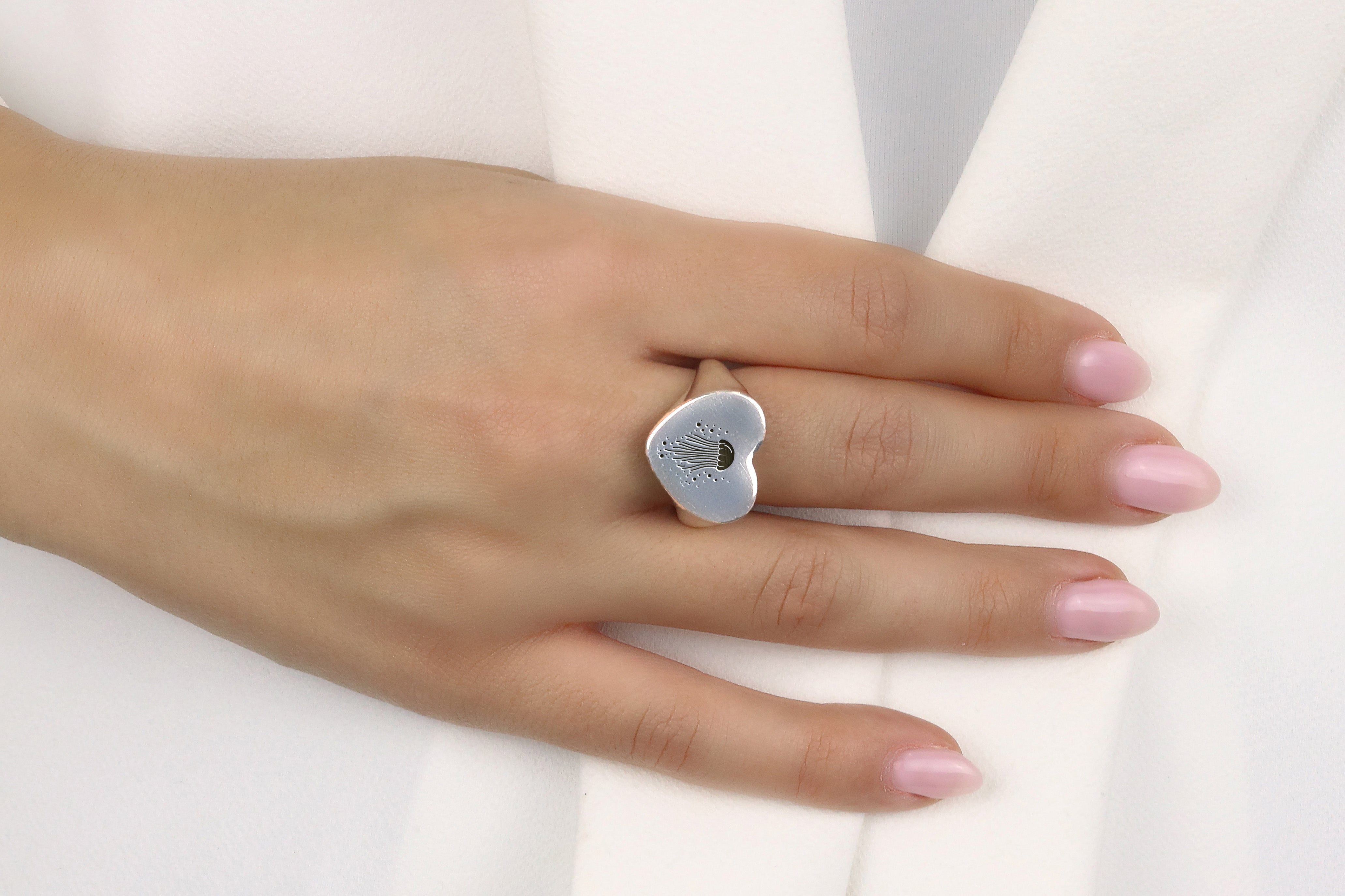 Jellyfish Gold Signet Ring