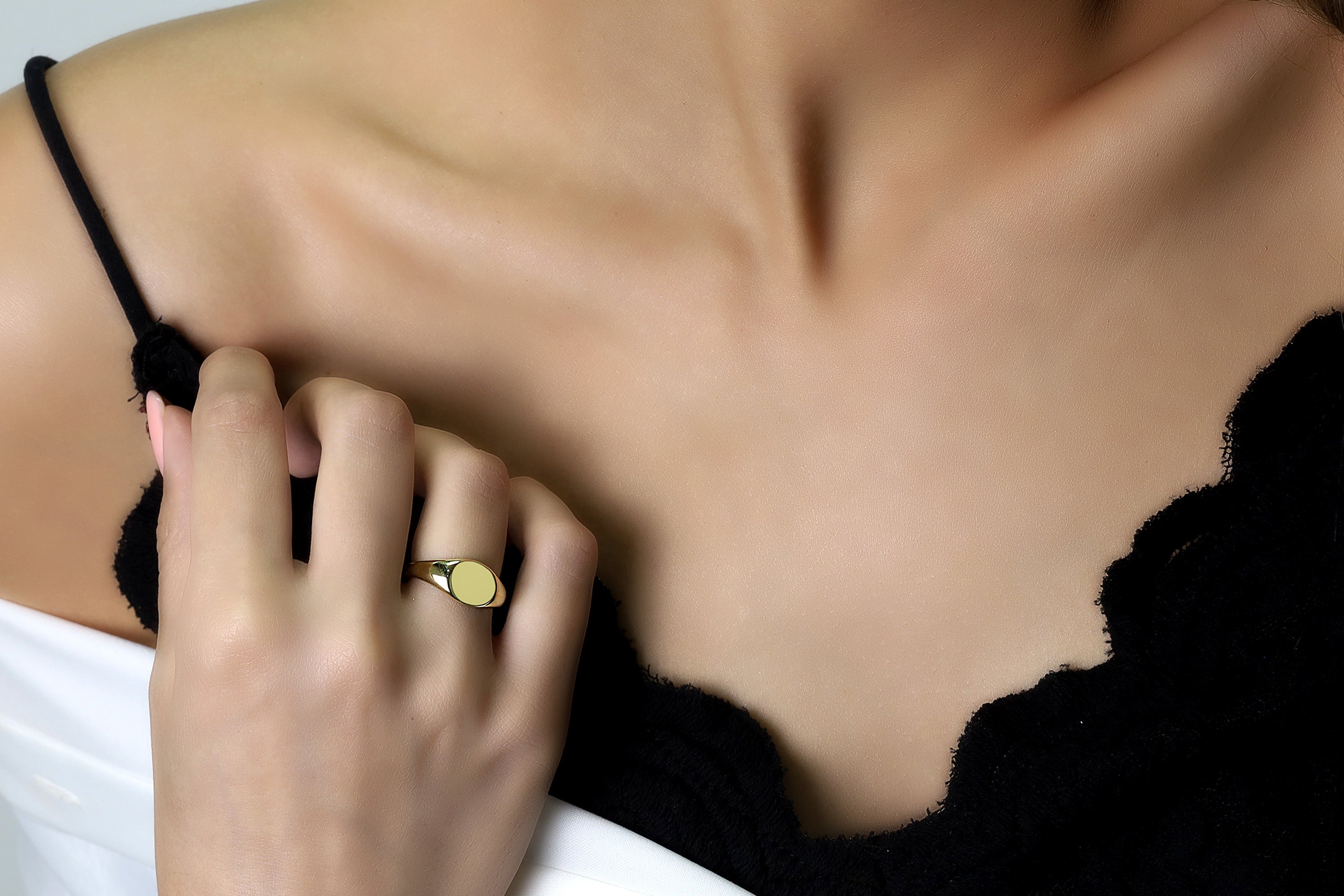 14k Gold Night Sky Ring