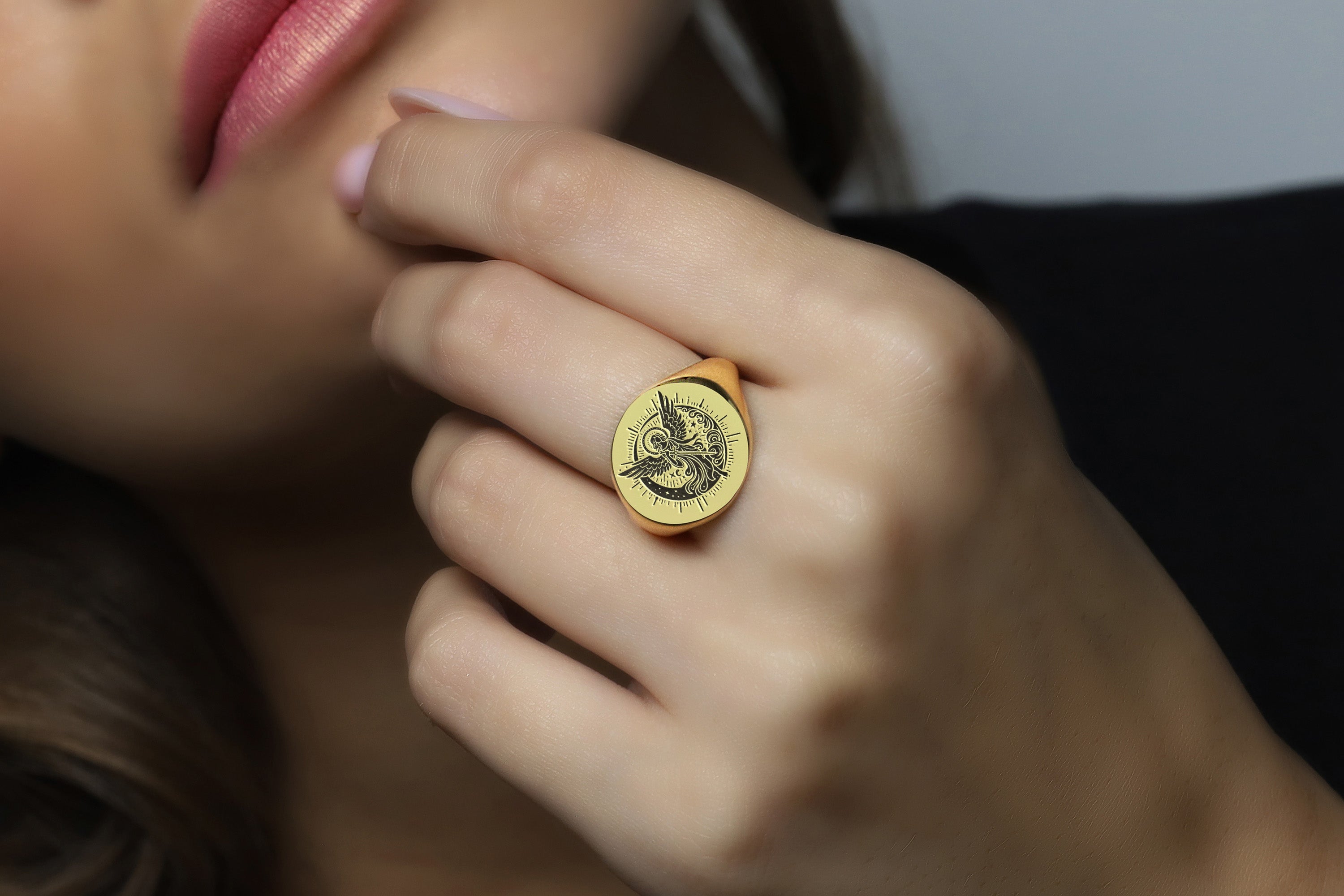Spiritual Angel Statement Ring
