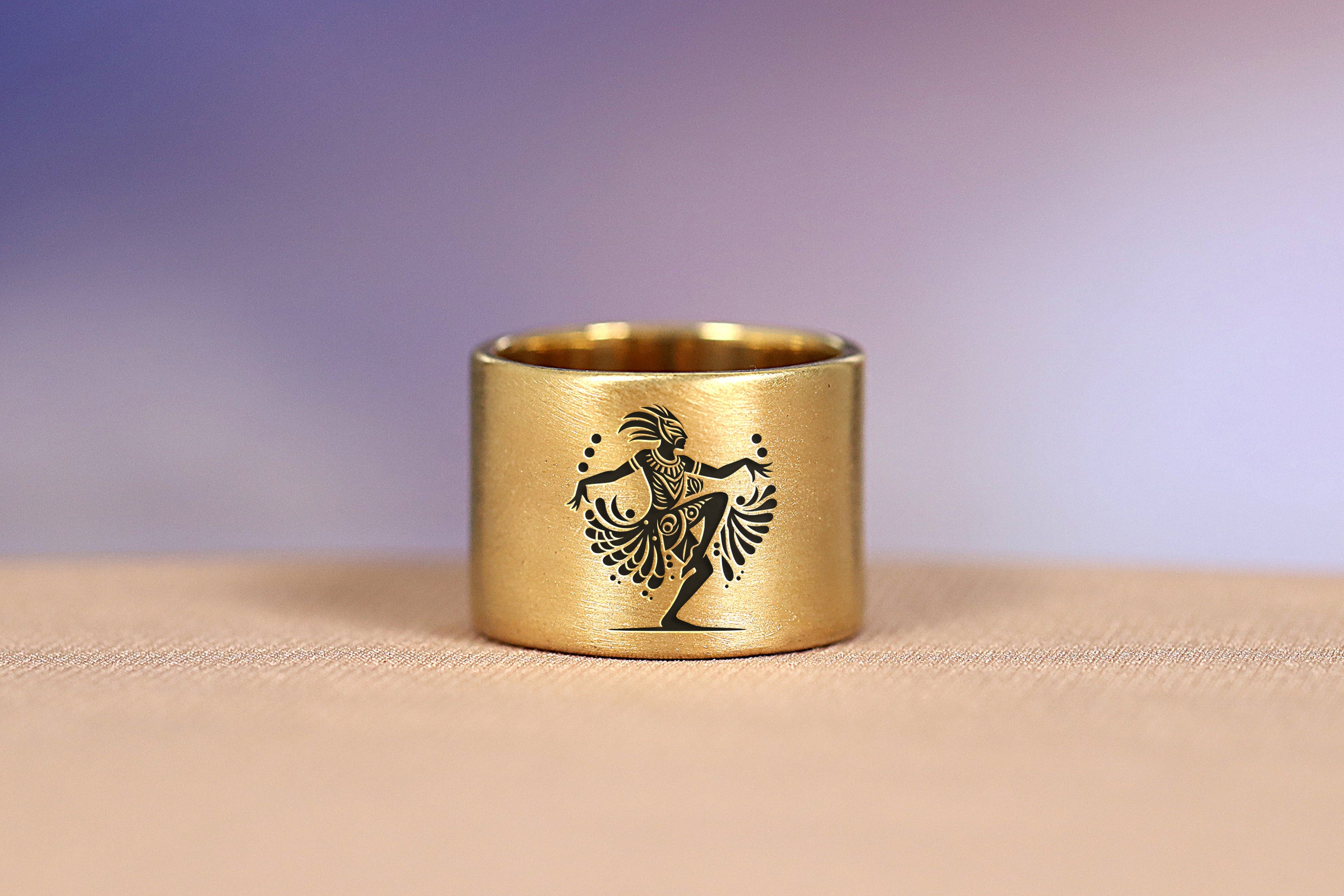 African Tribal Wide Ring