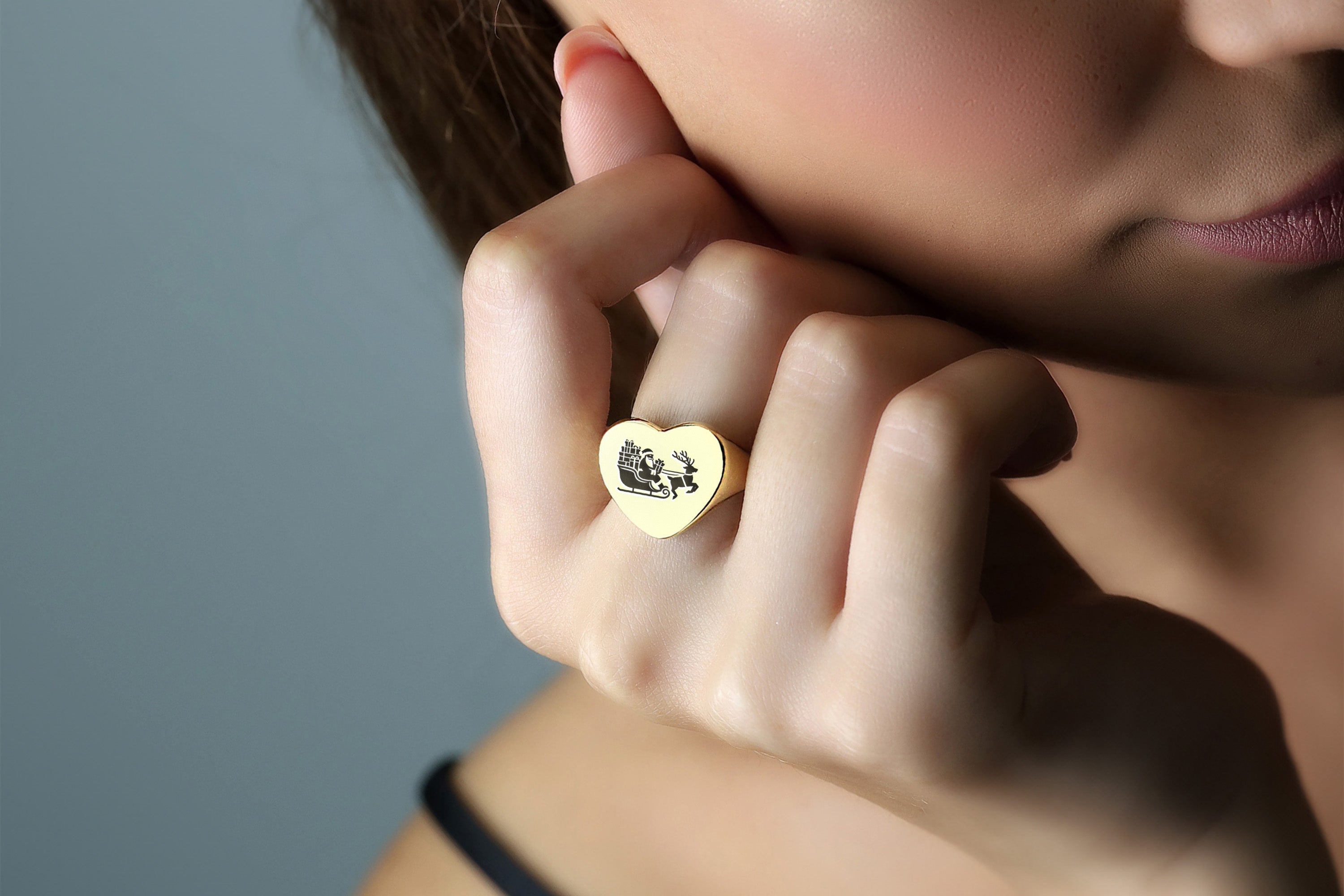 Santa Claus Gold Signet Ring