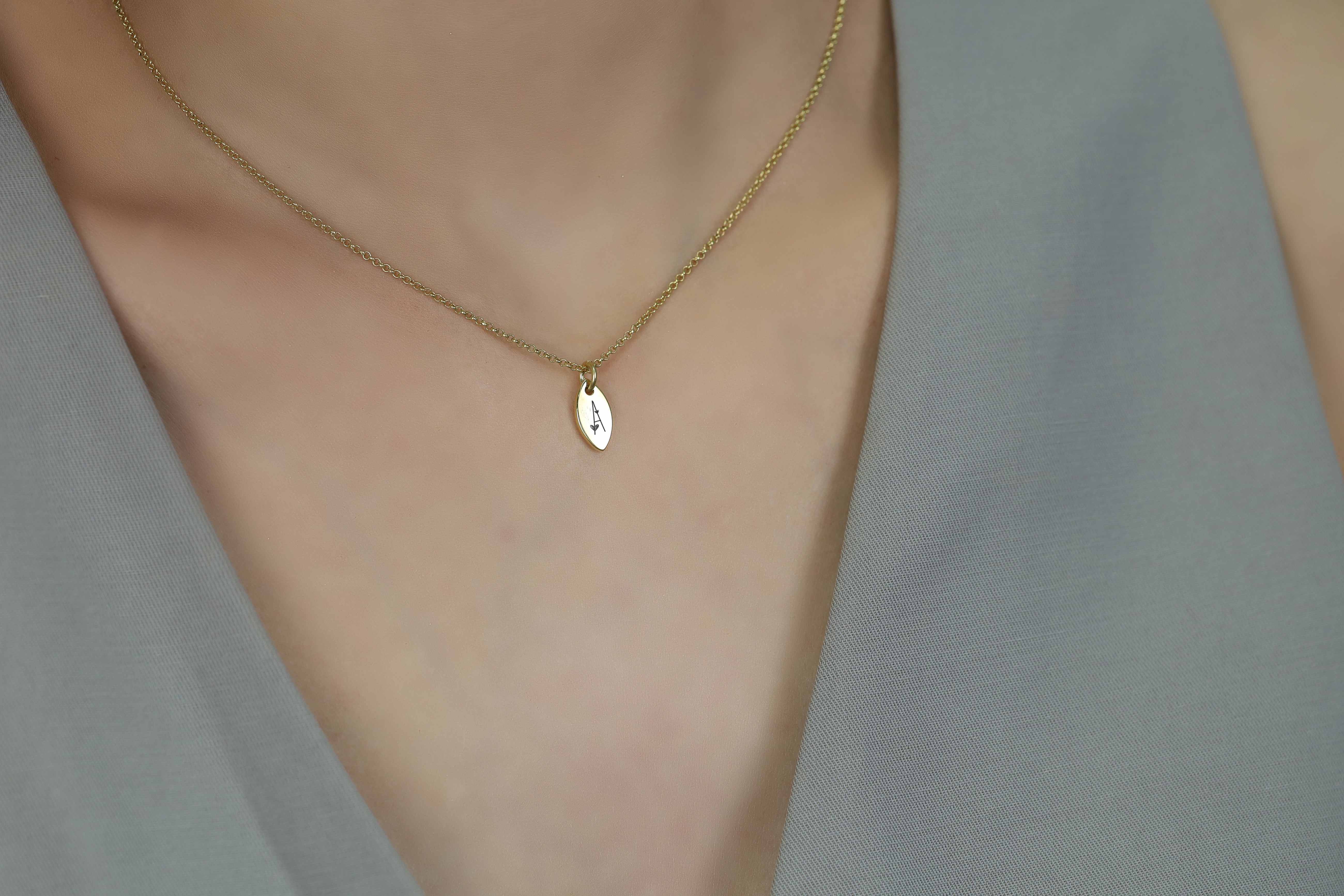 Cute Letter Pendant Necklace