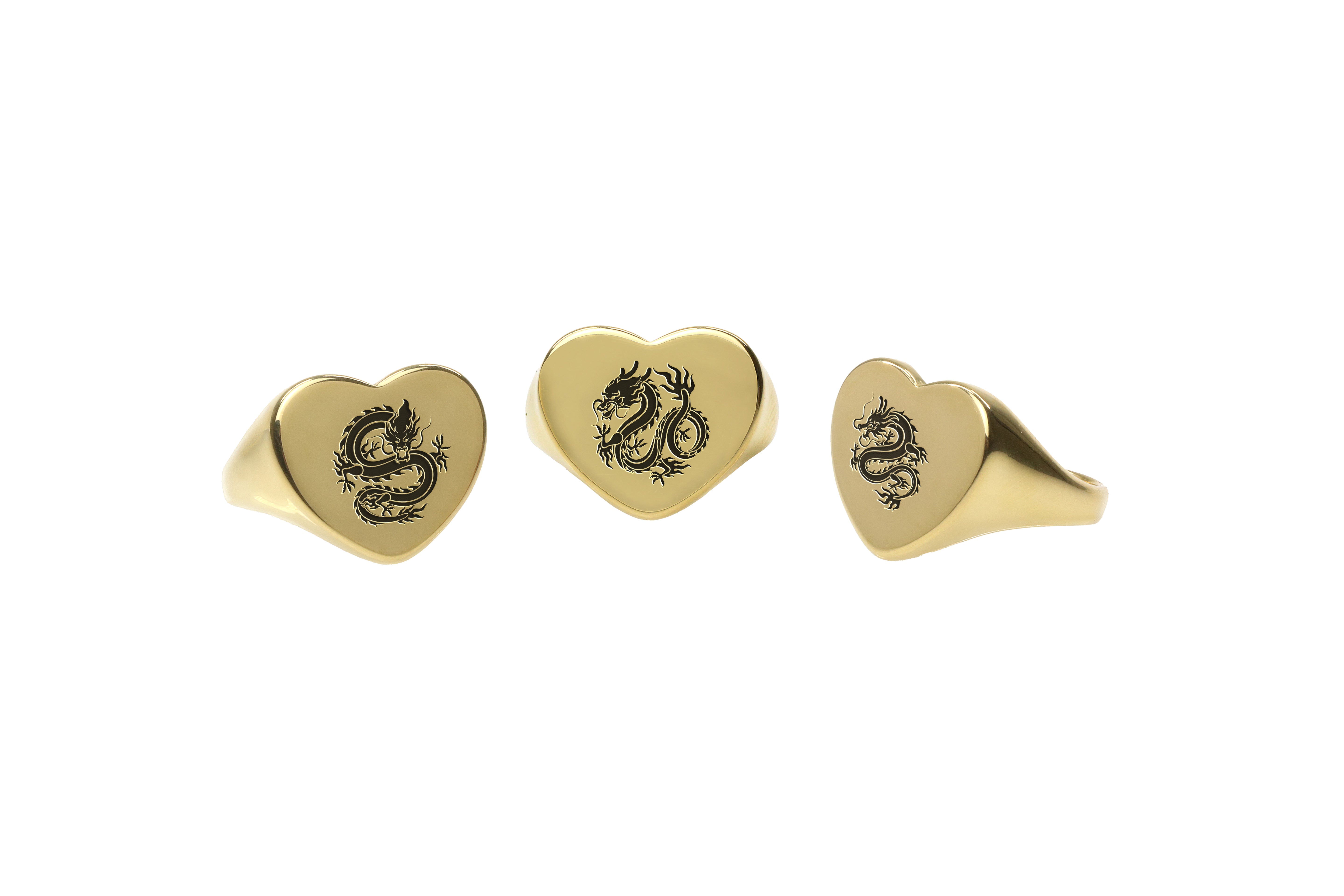 Chinese Dragon Engraved Ring