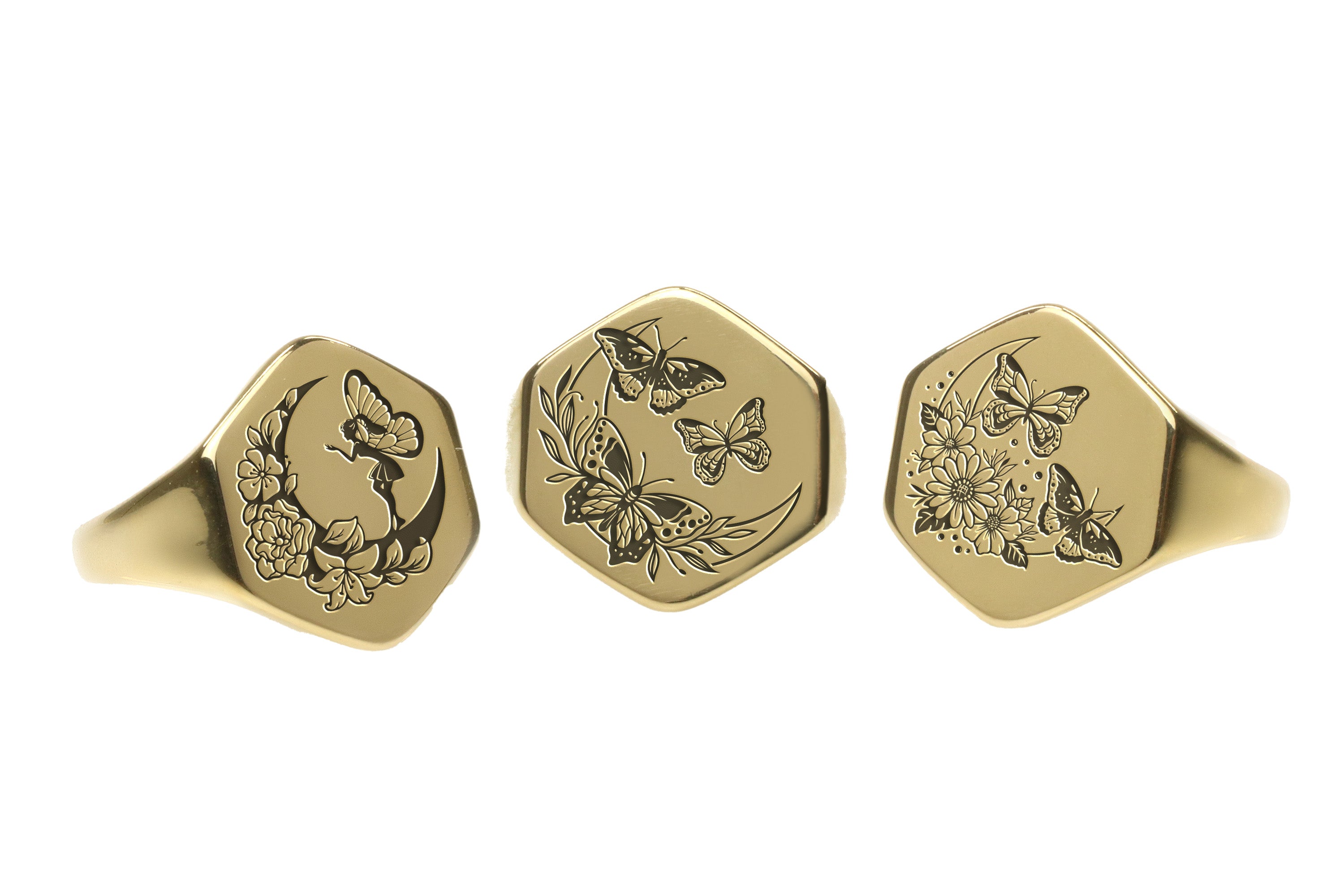 Flowered Butterfly Ring