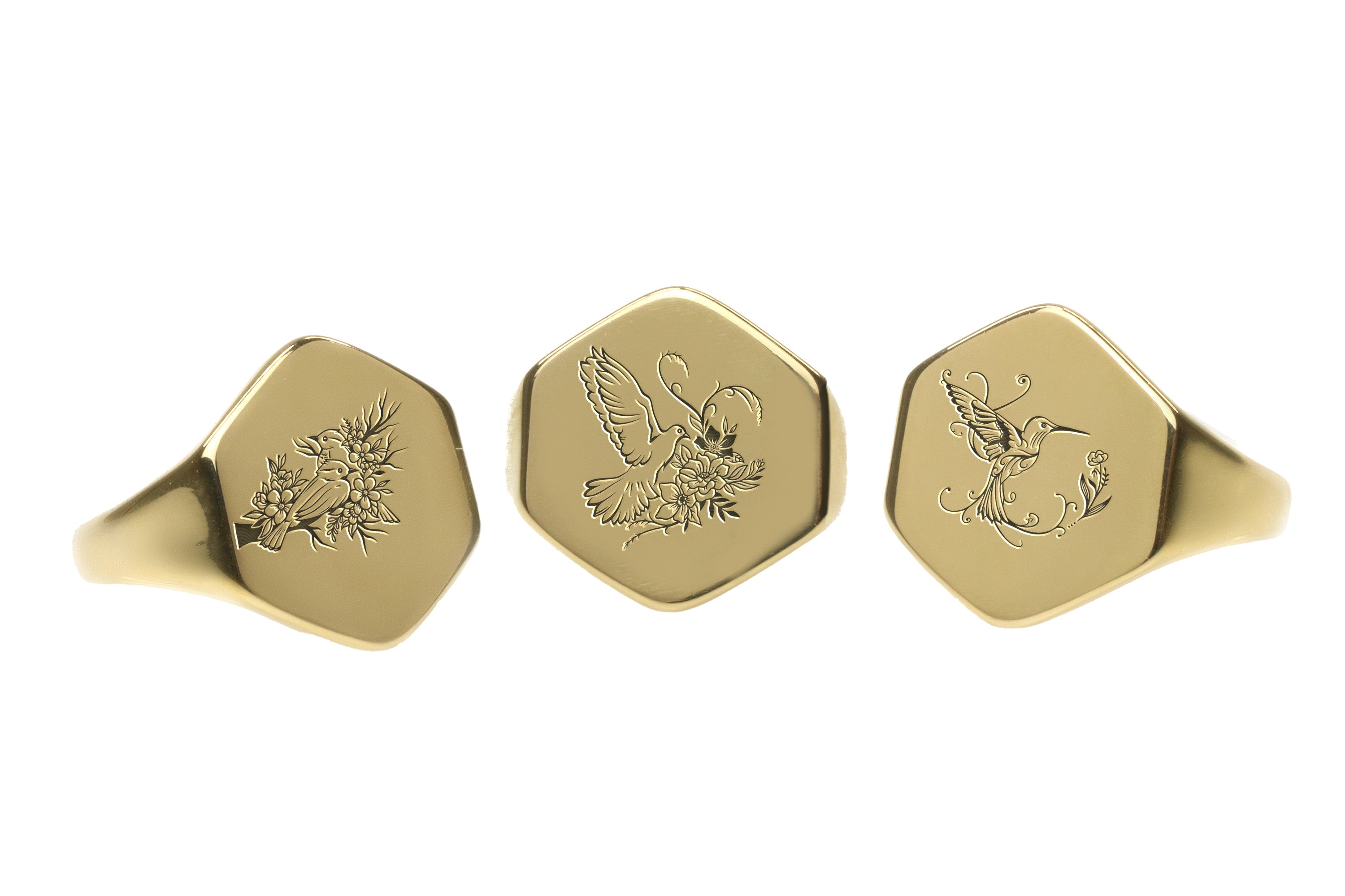 Floral Pigeon Statement Ring