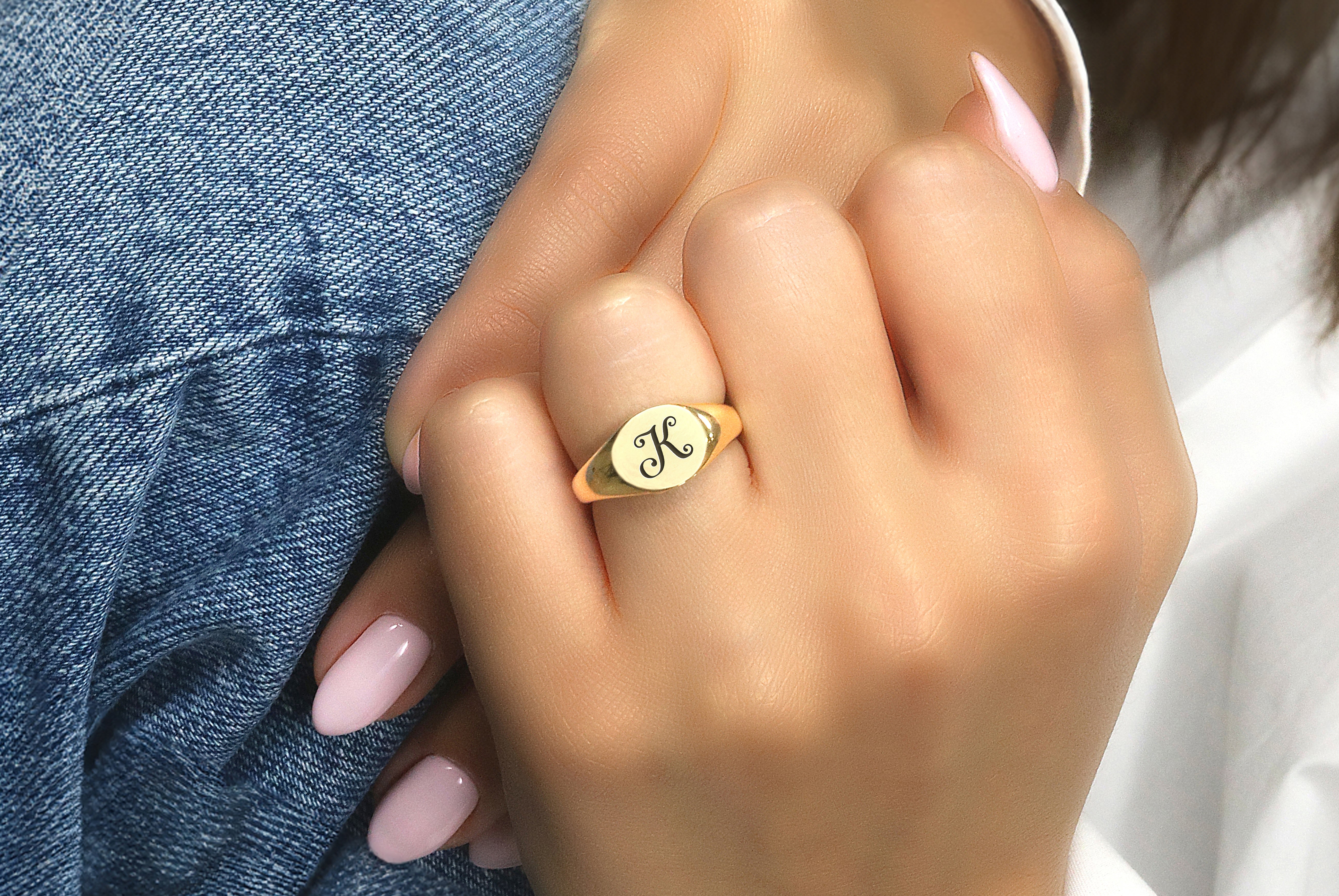 Vintage Letter Signet Ring