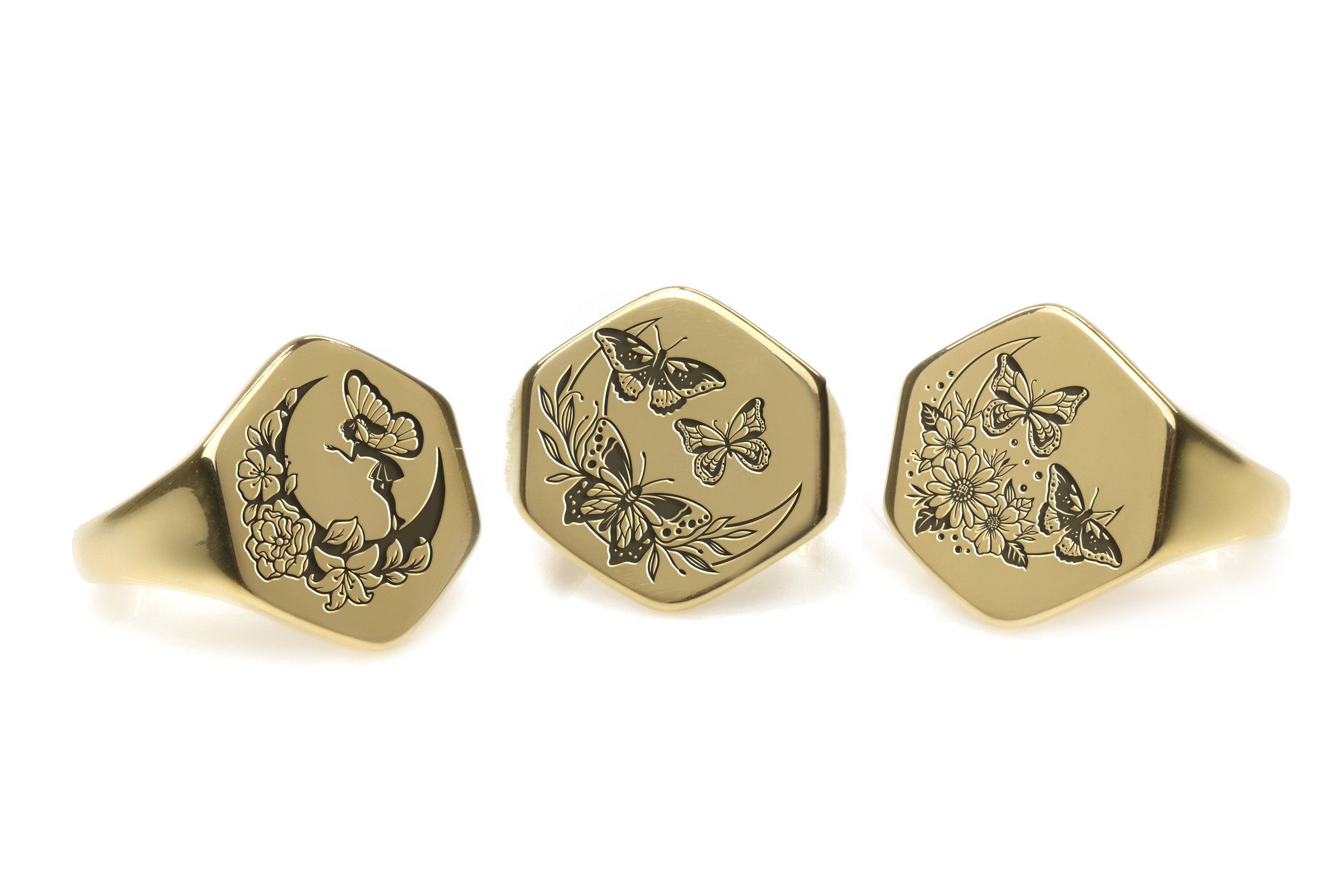Flowered Butterfly Ring