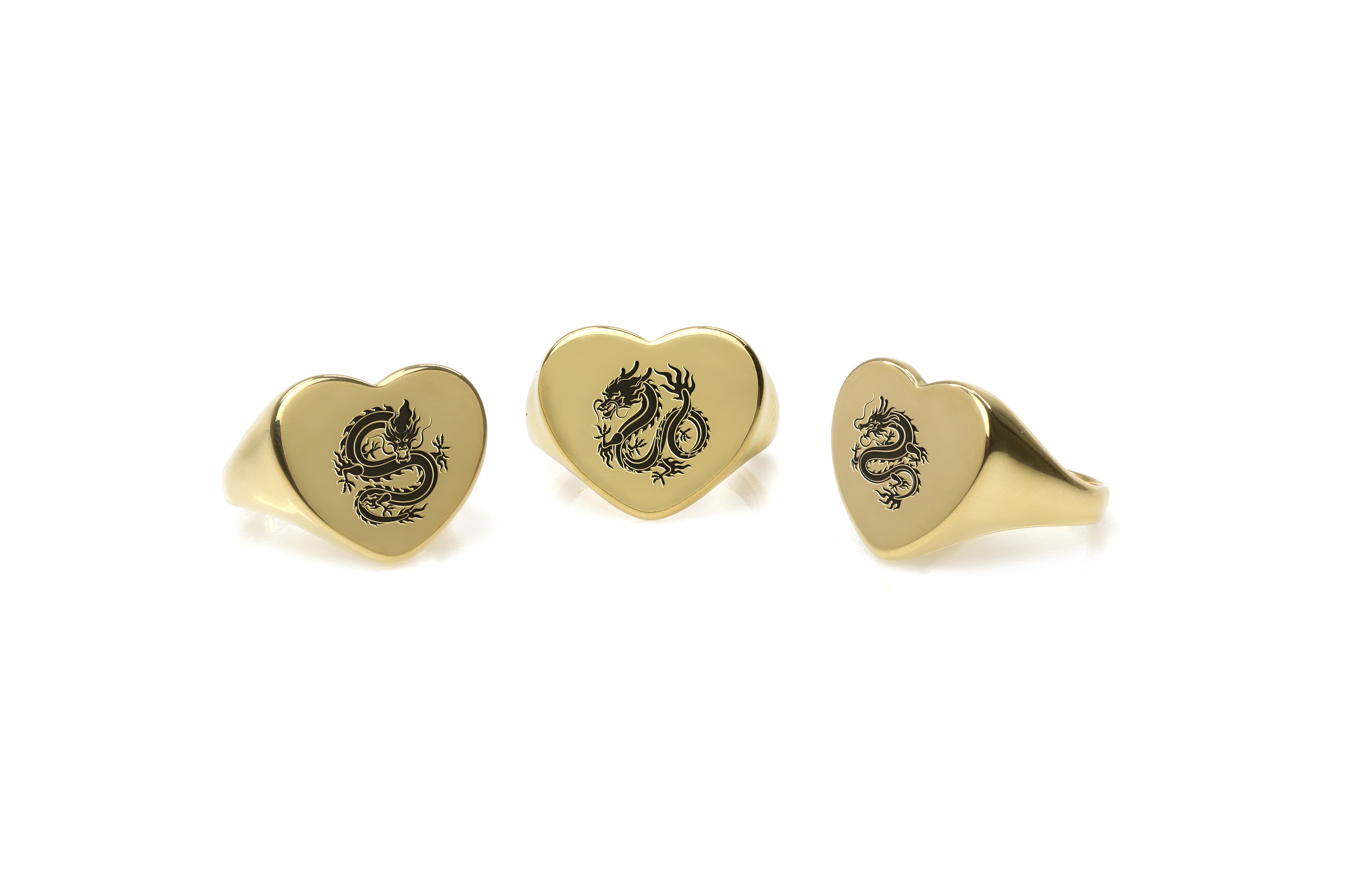 Chinese Dragon Engraved Ring