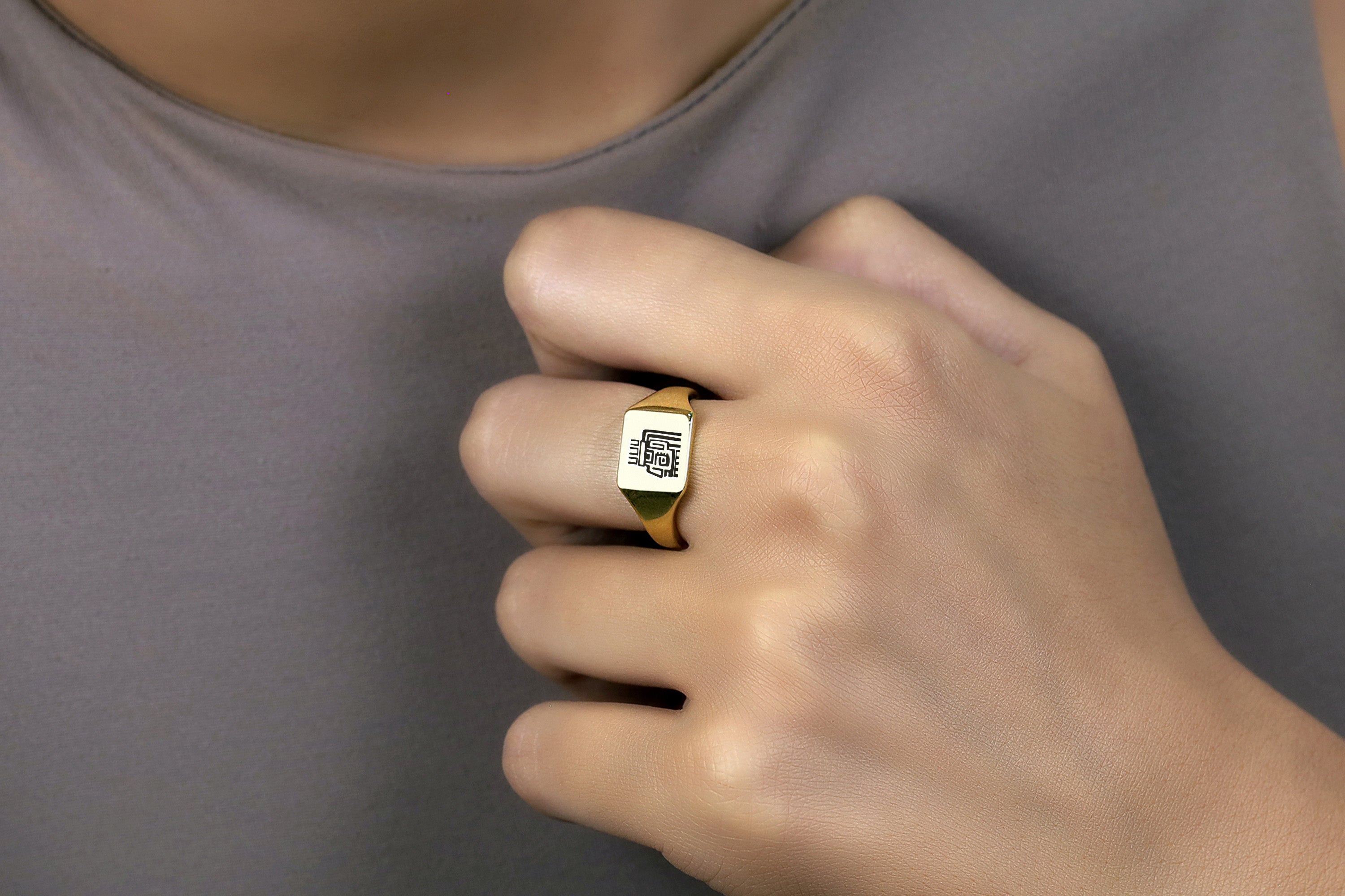Custom Aztec Symbol Ring
