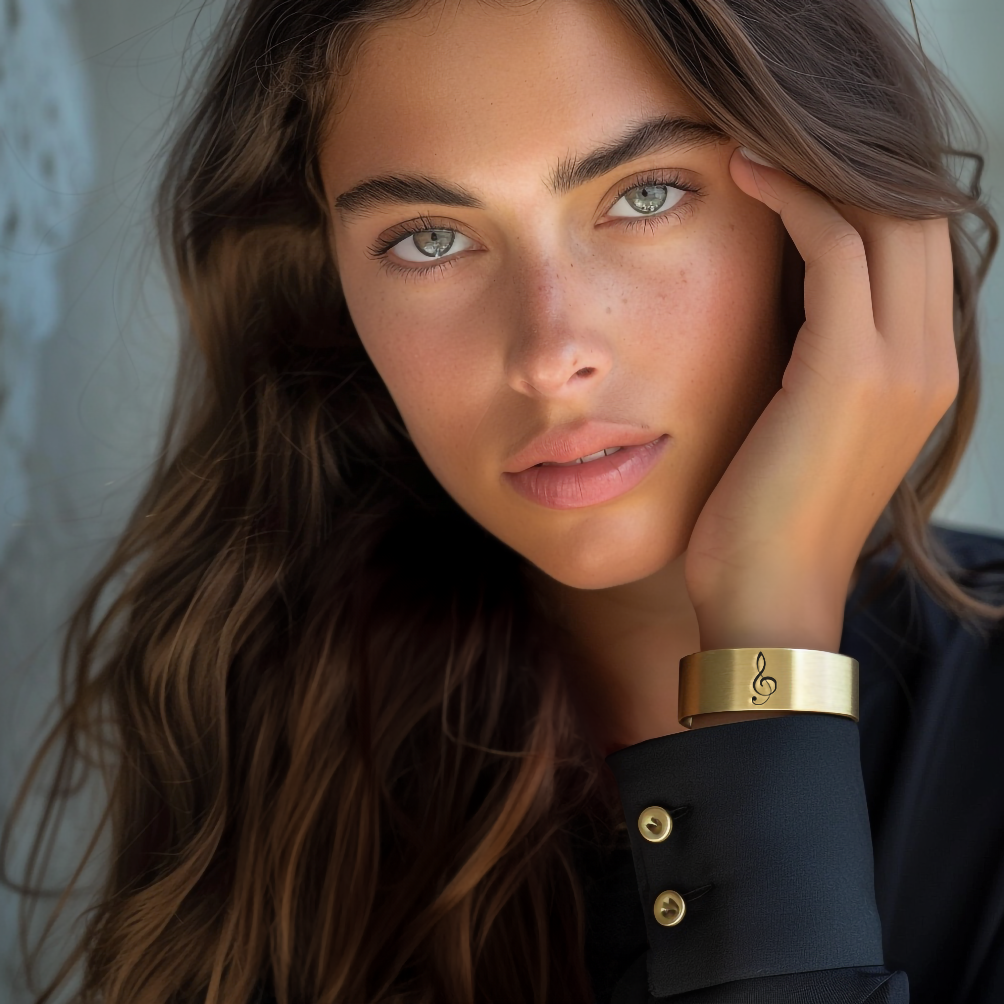 Engraved Treble Clef Bracelet