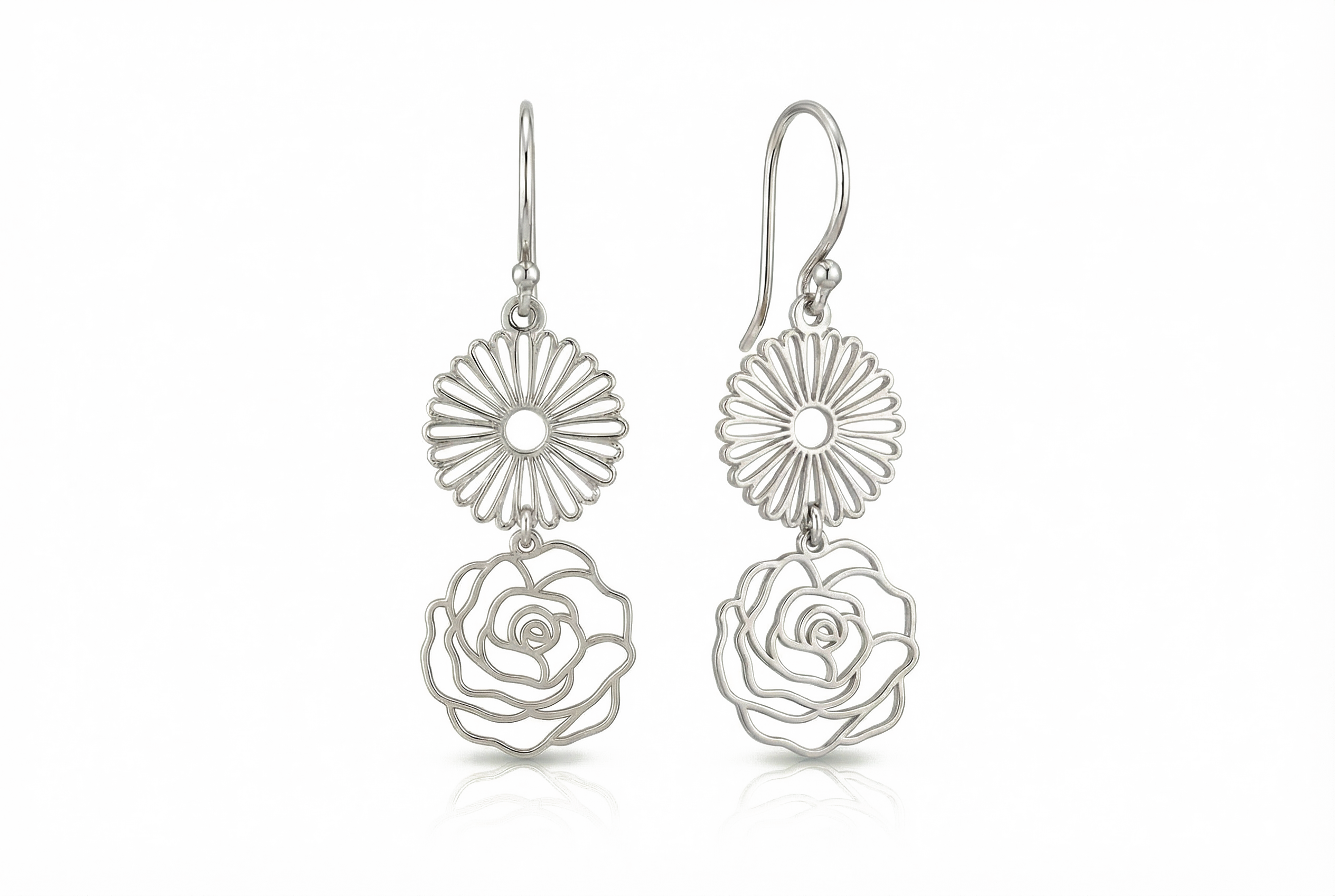 Double Birth Flower Earrings