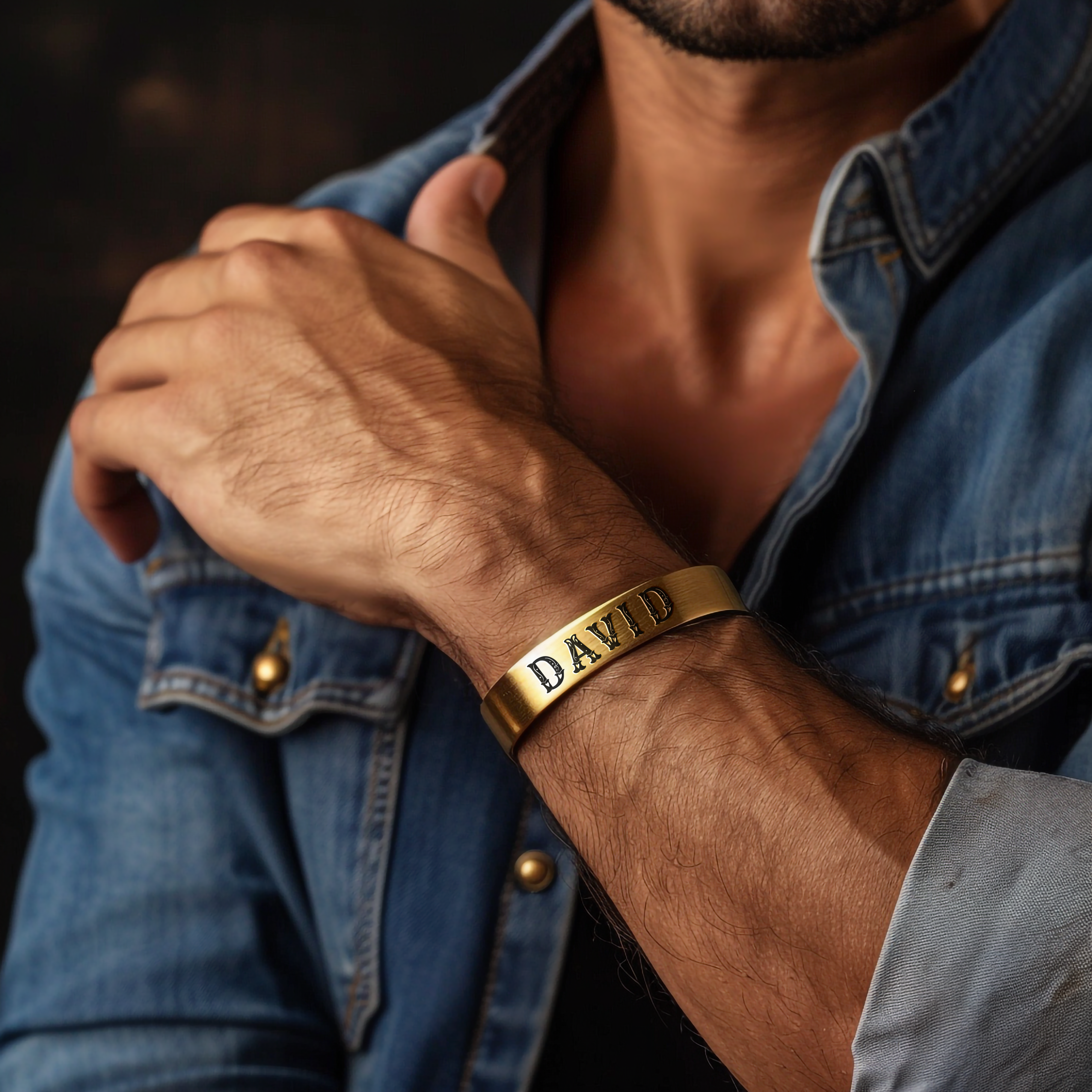 24k Gold Poker Letters Bracelet