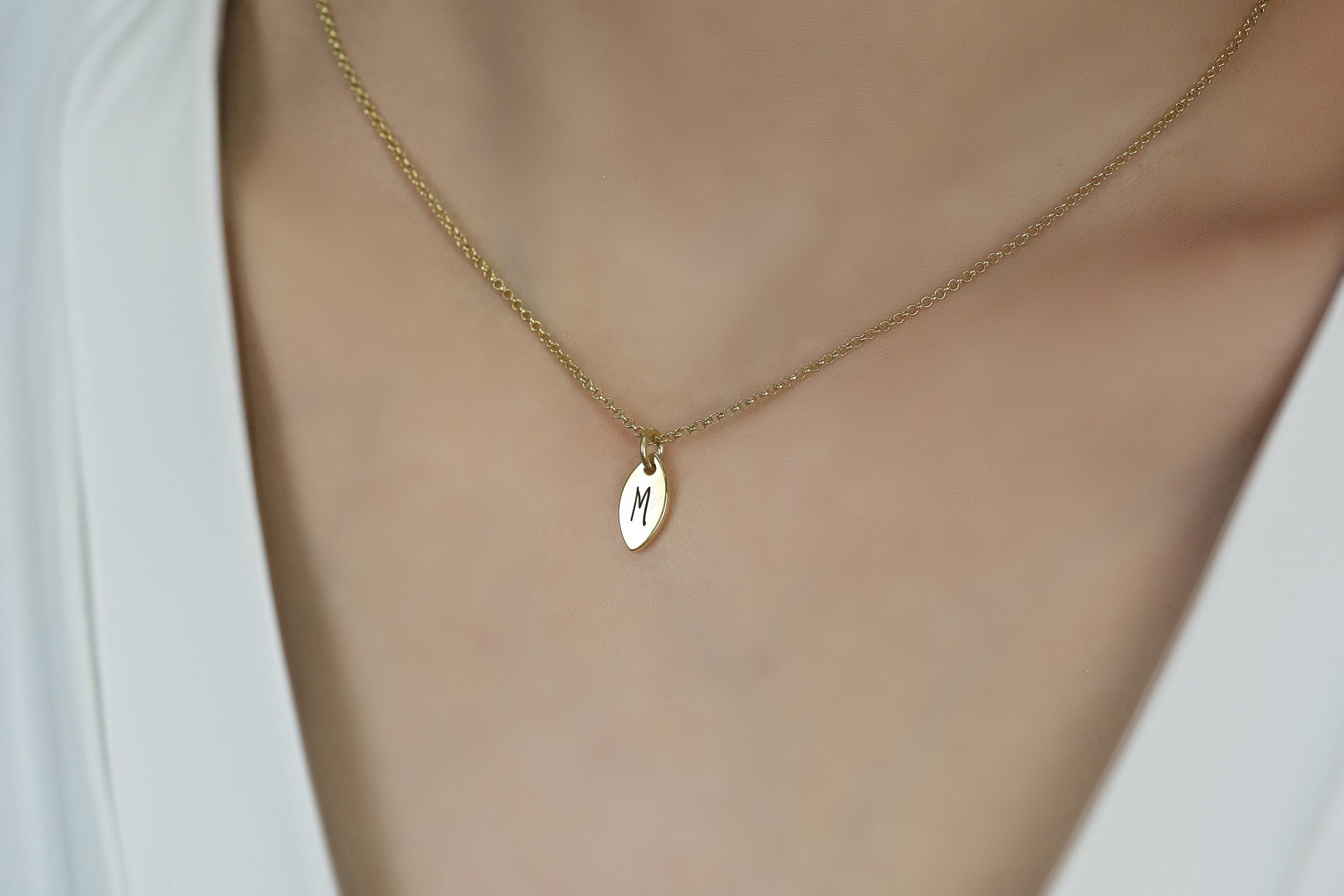 Name Initial Gold Necklace