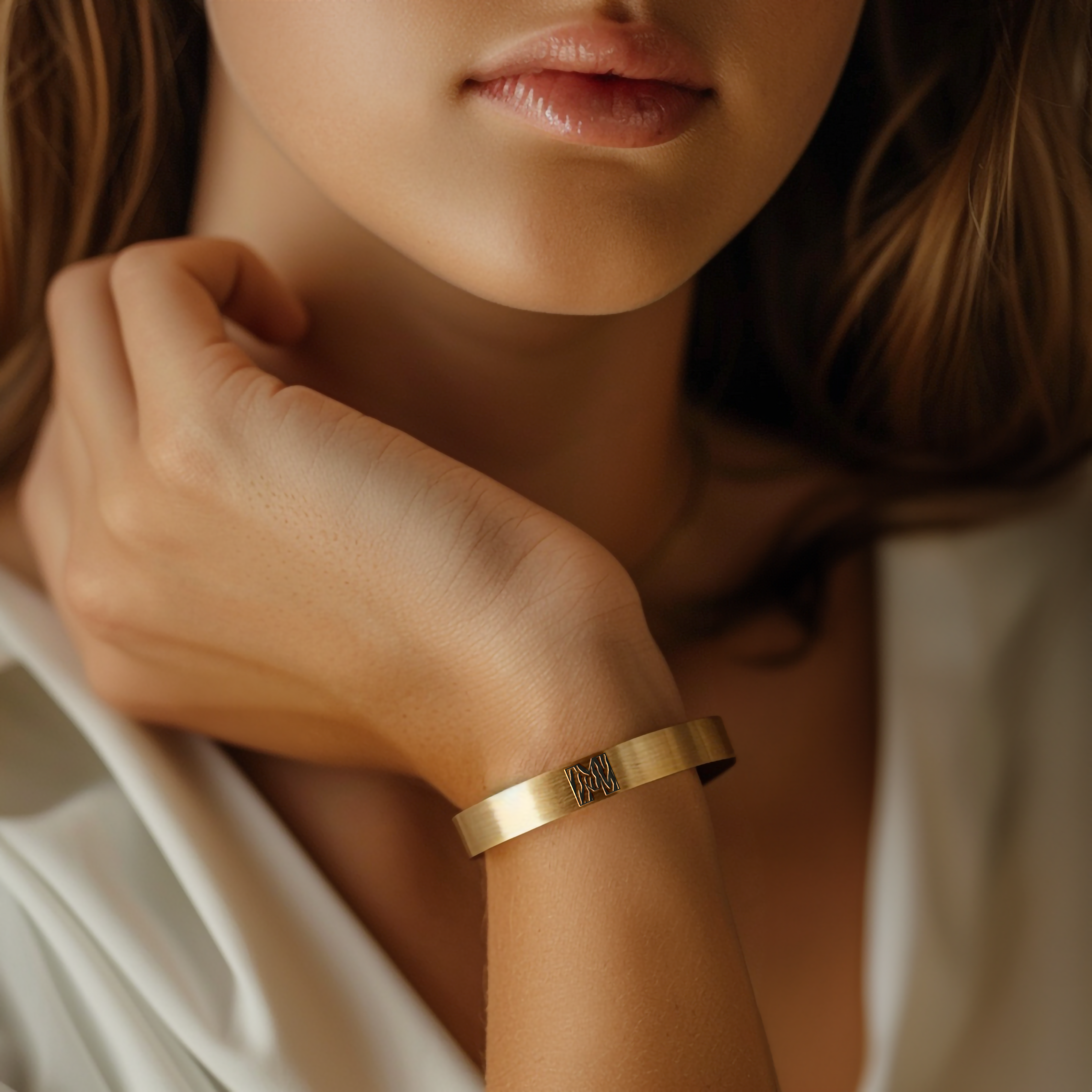 Tiger Pattern Gold Bracelet