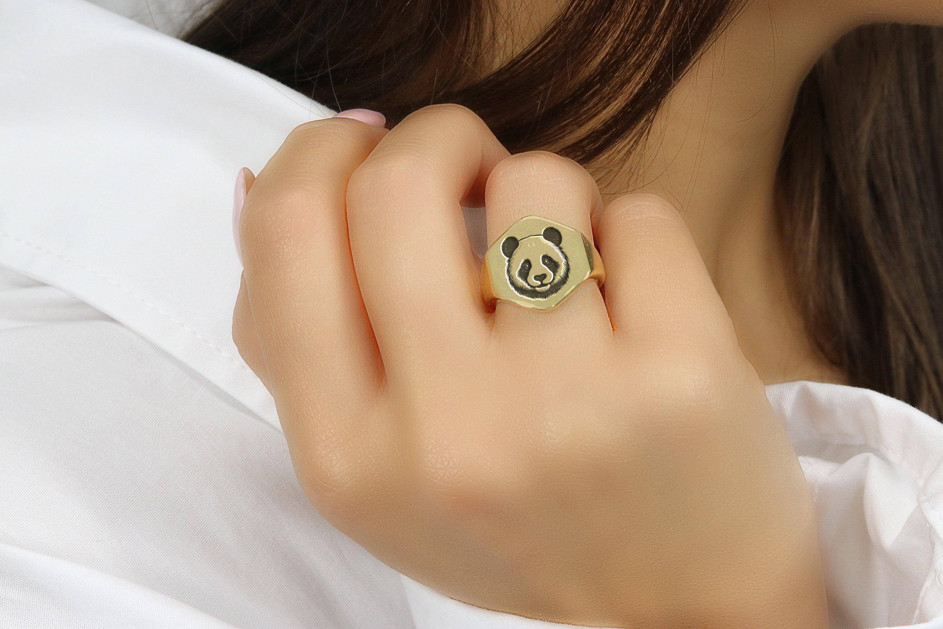 Gold Engraved Panda