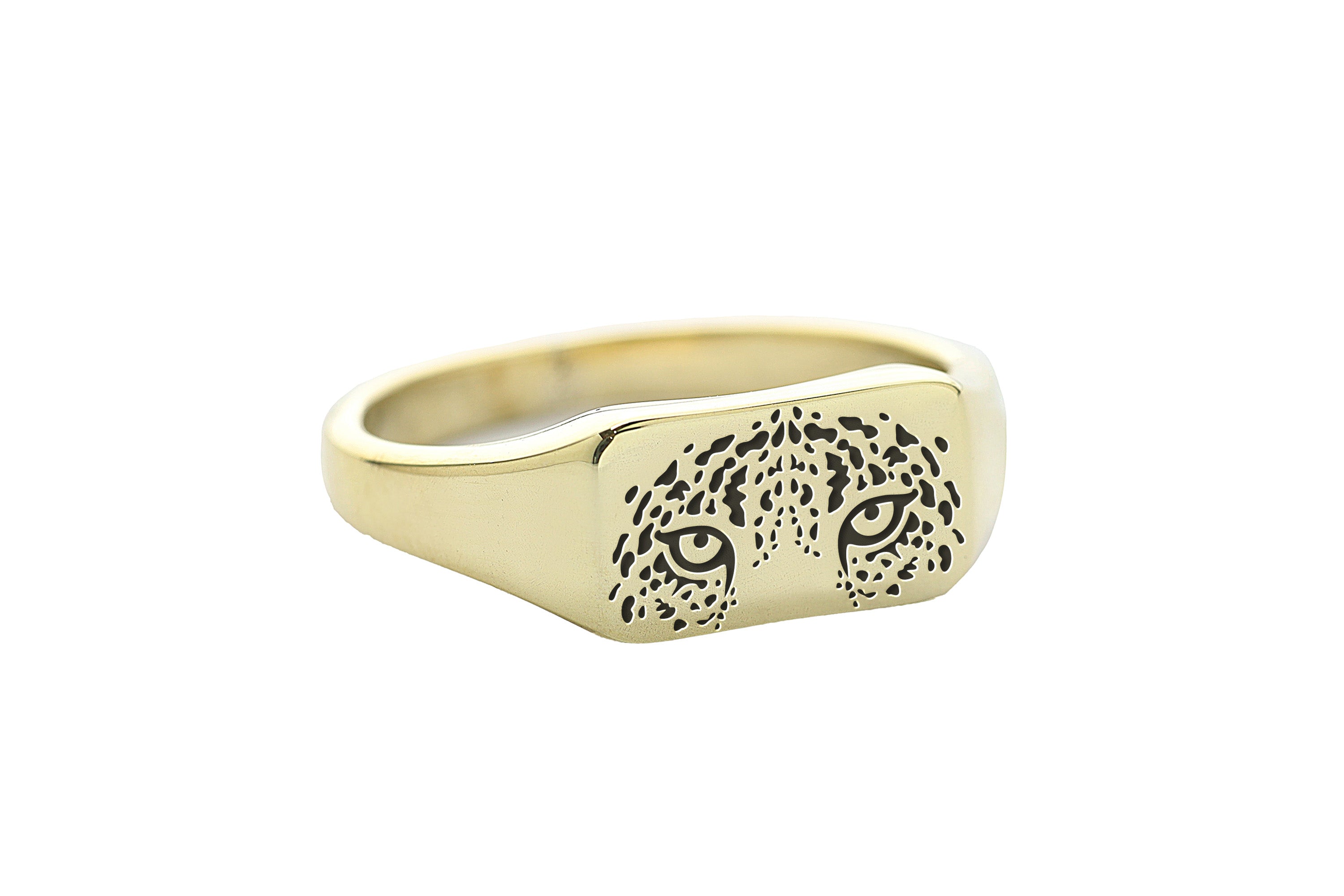 Eyes of the Tiger Gold Signet Ring