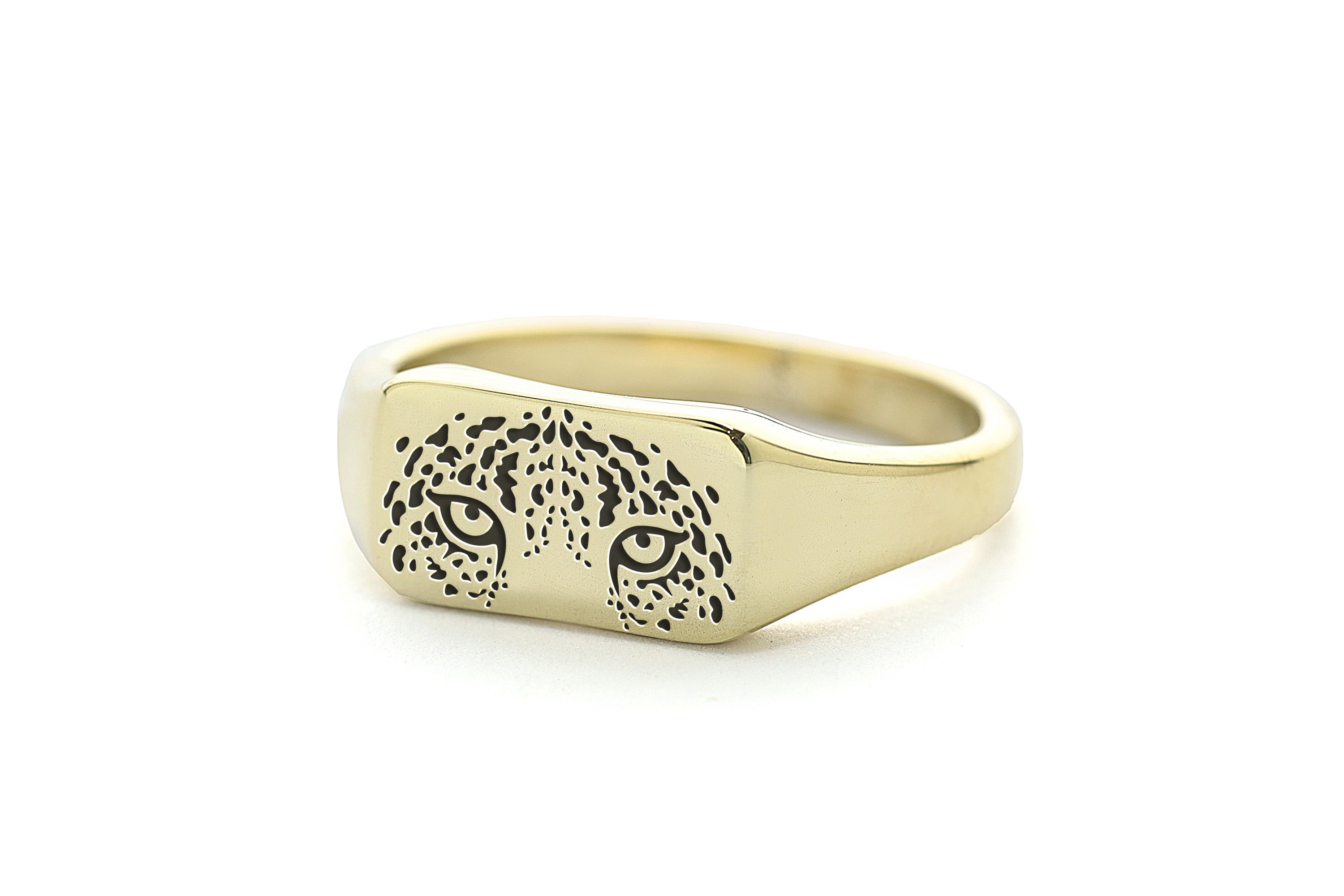 Eyes of the Tiger Gold Signet Ring