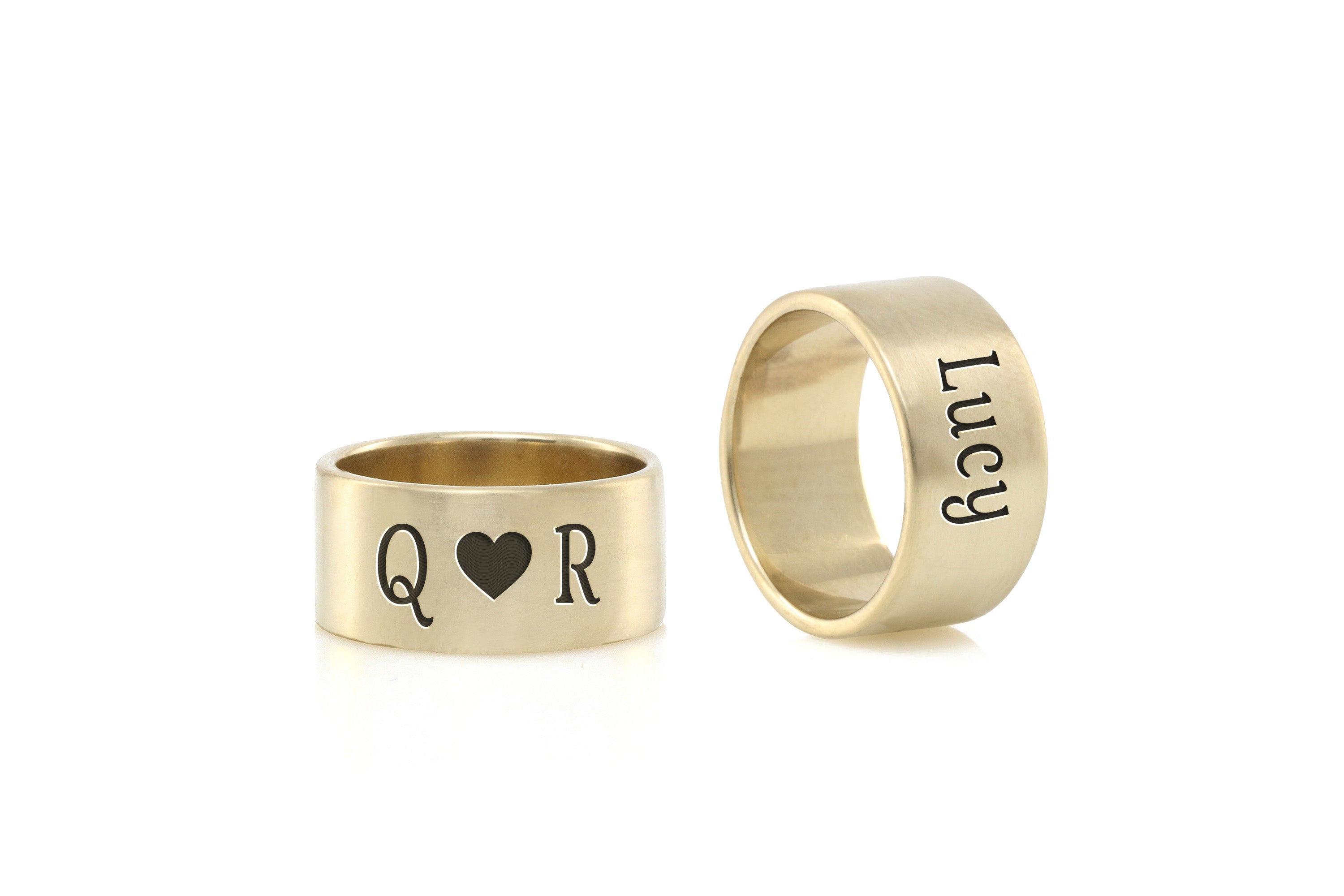 Couples Name Initials Wedding Ring