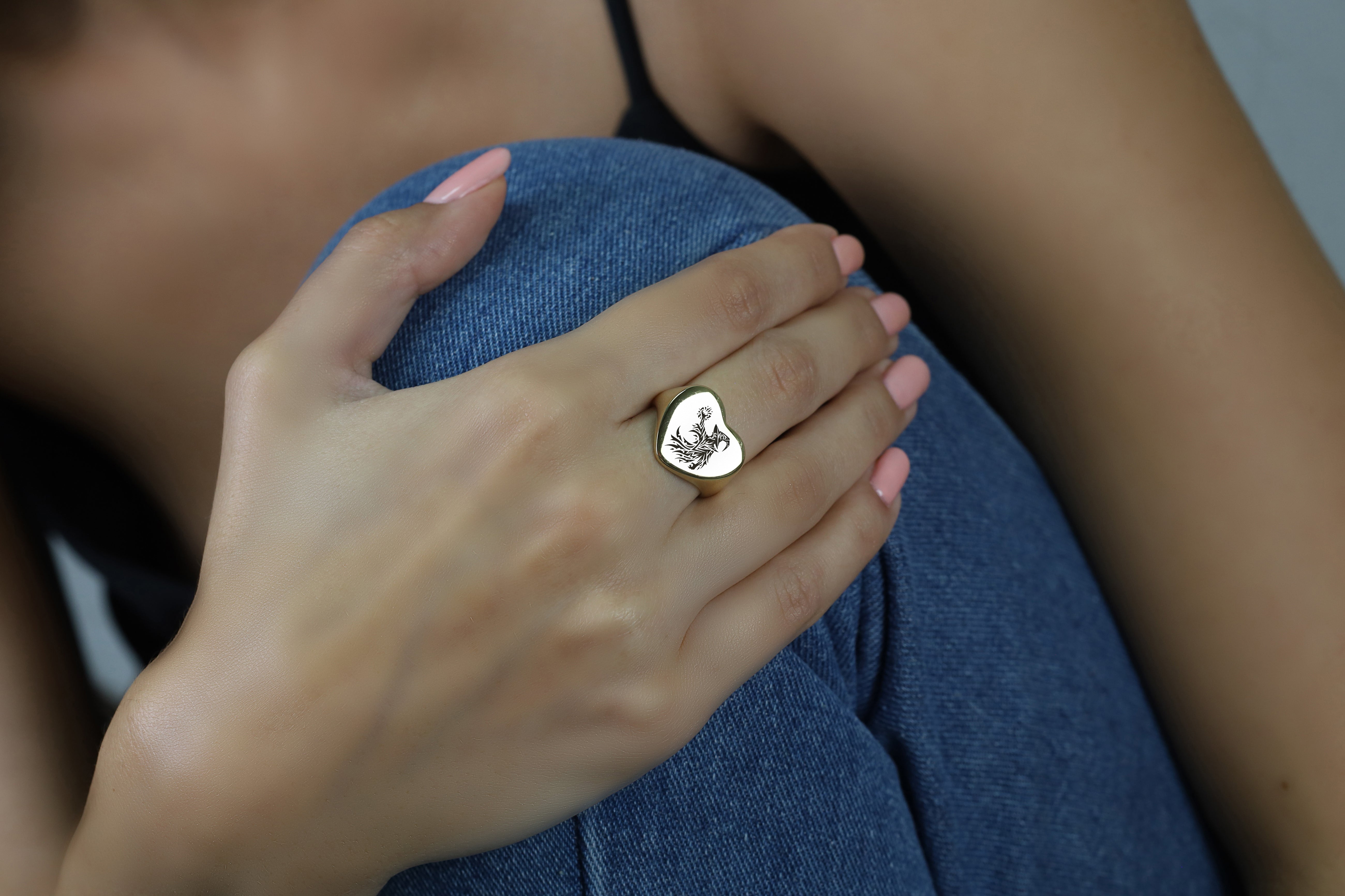 Engraved Wizard Gold Ring