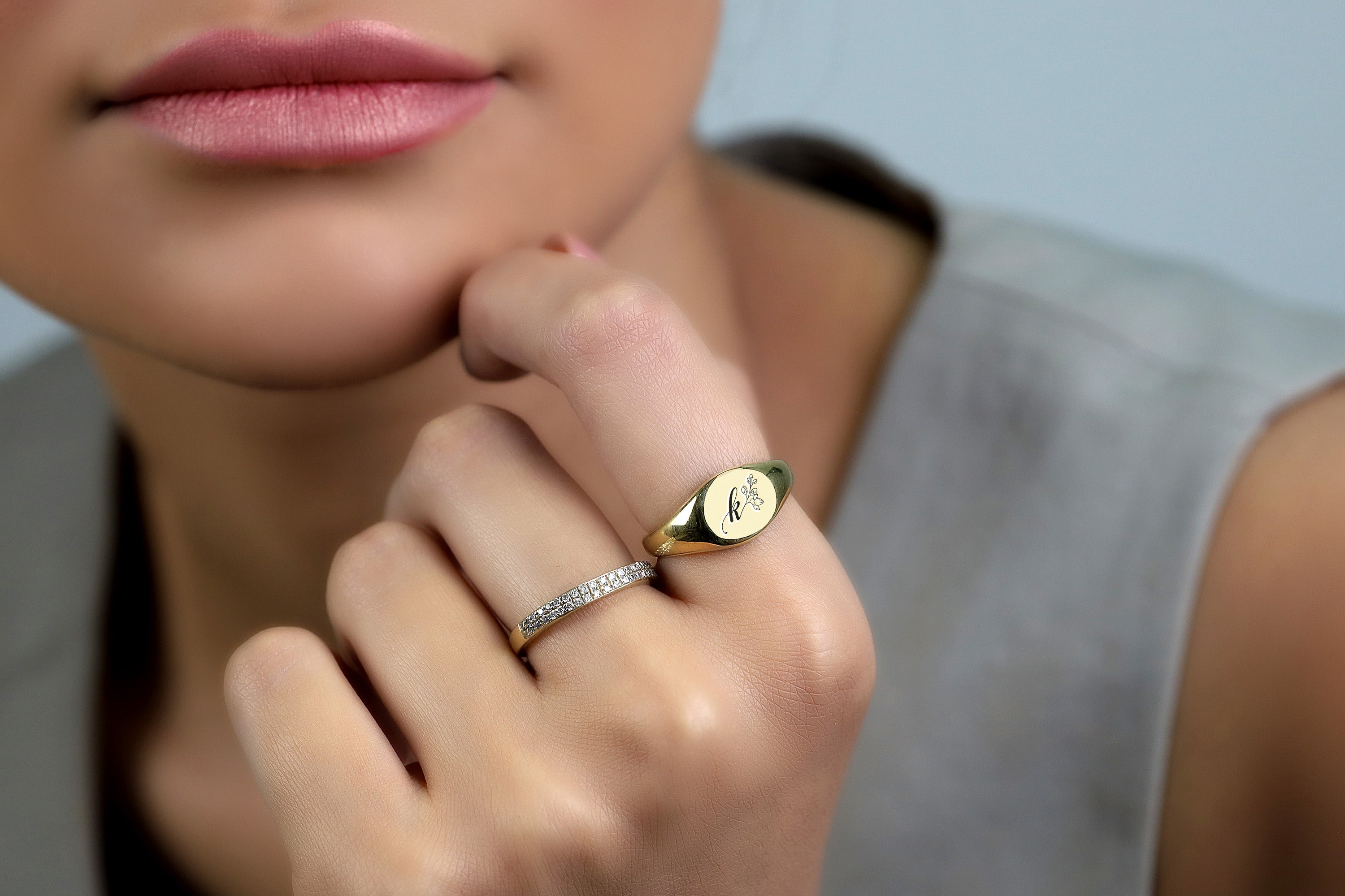 Personalized Name Signet Ring