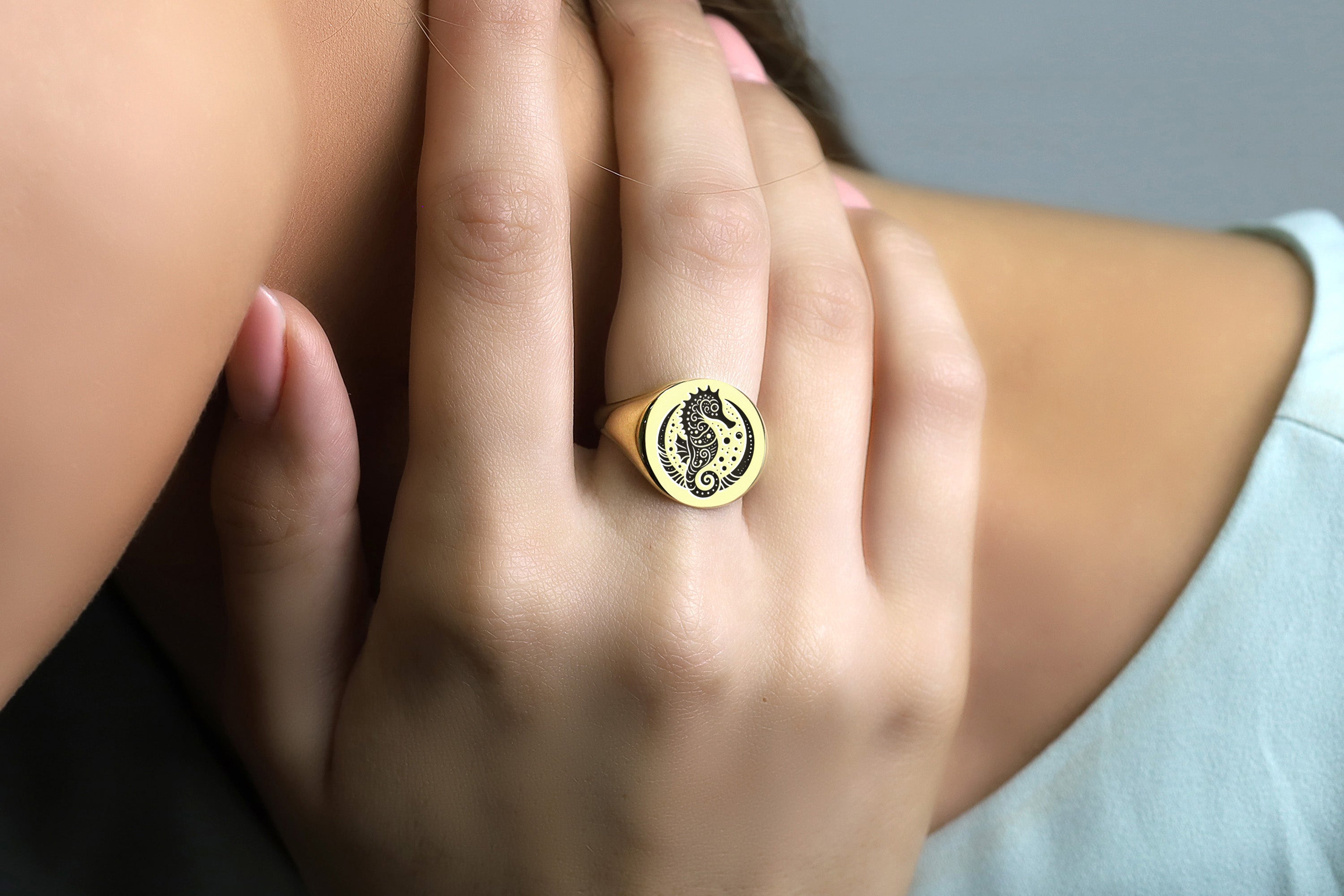 Cute Sea Horse Ring