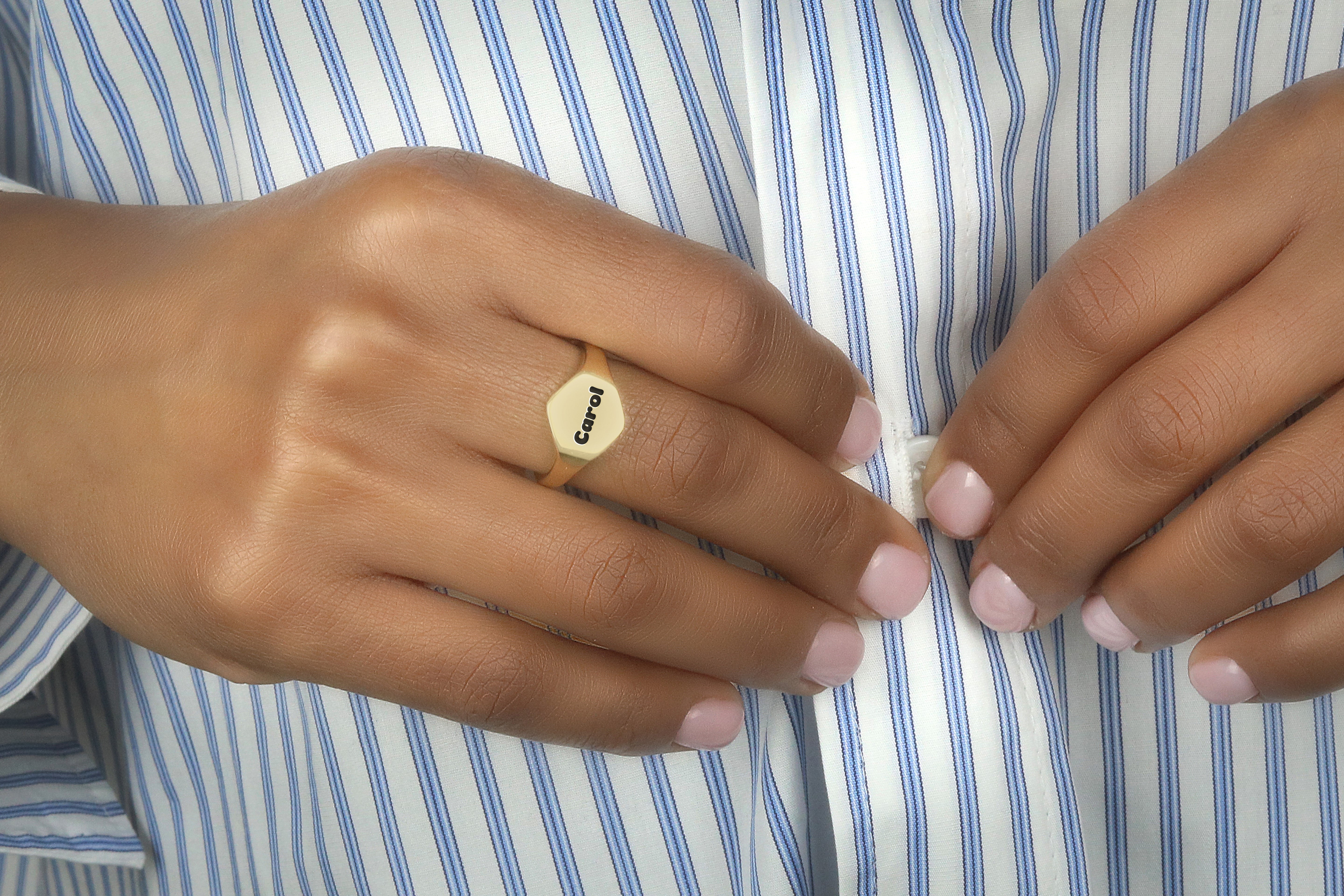 Vintage Font Engraved Ring