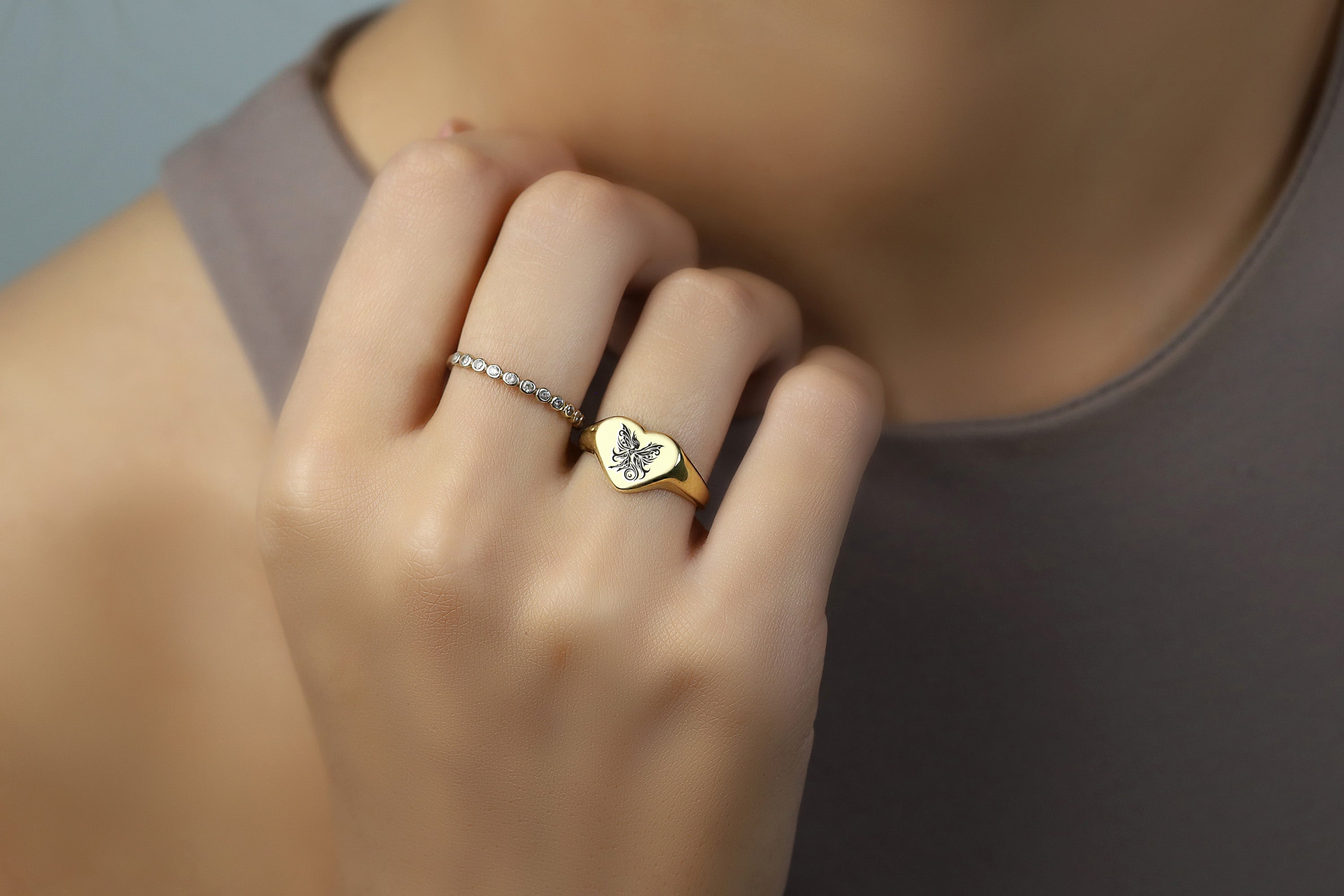 Engraved Elf Signet Ring