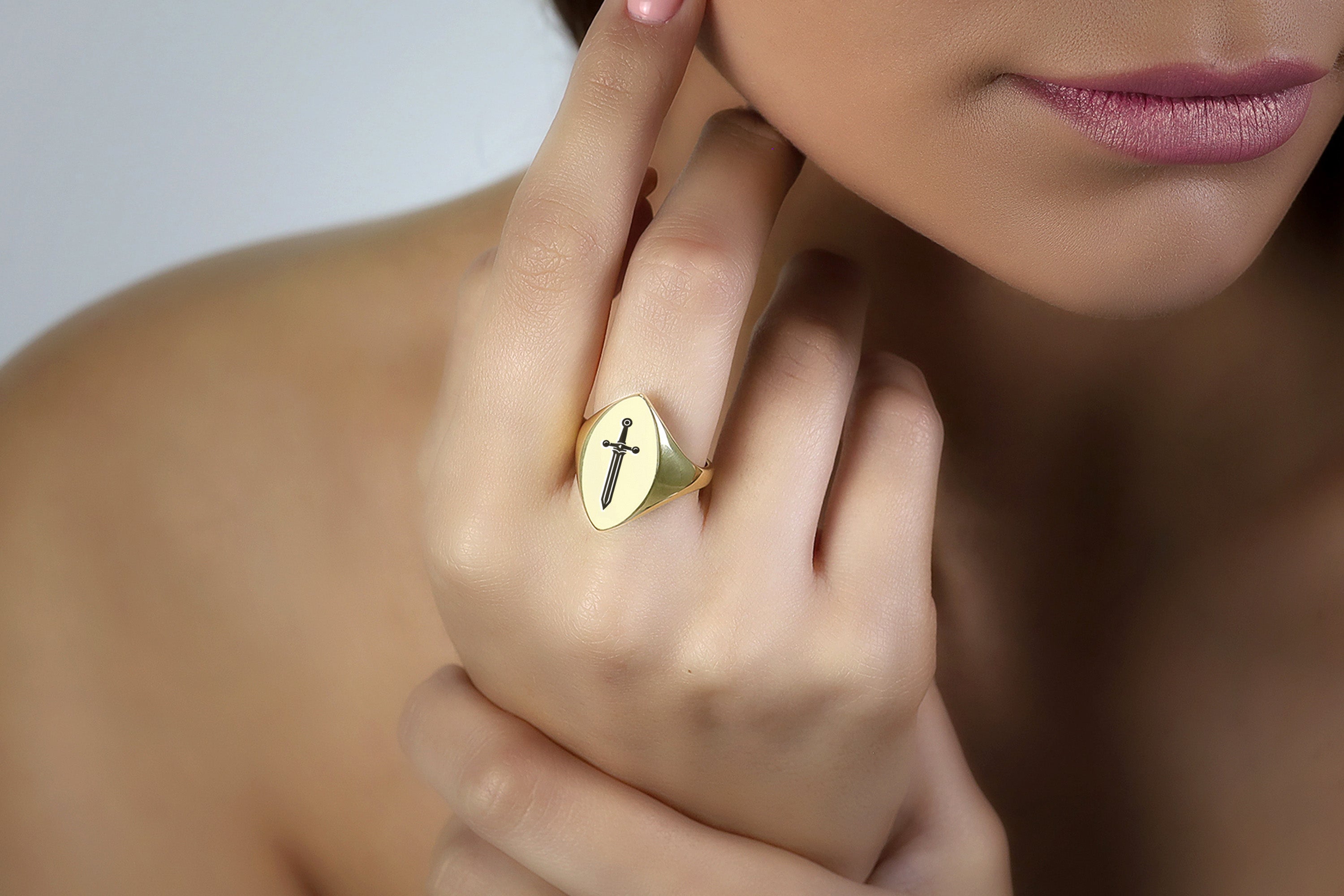 14k Gold Medieval Ring