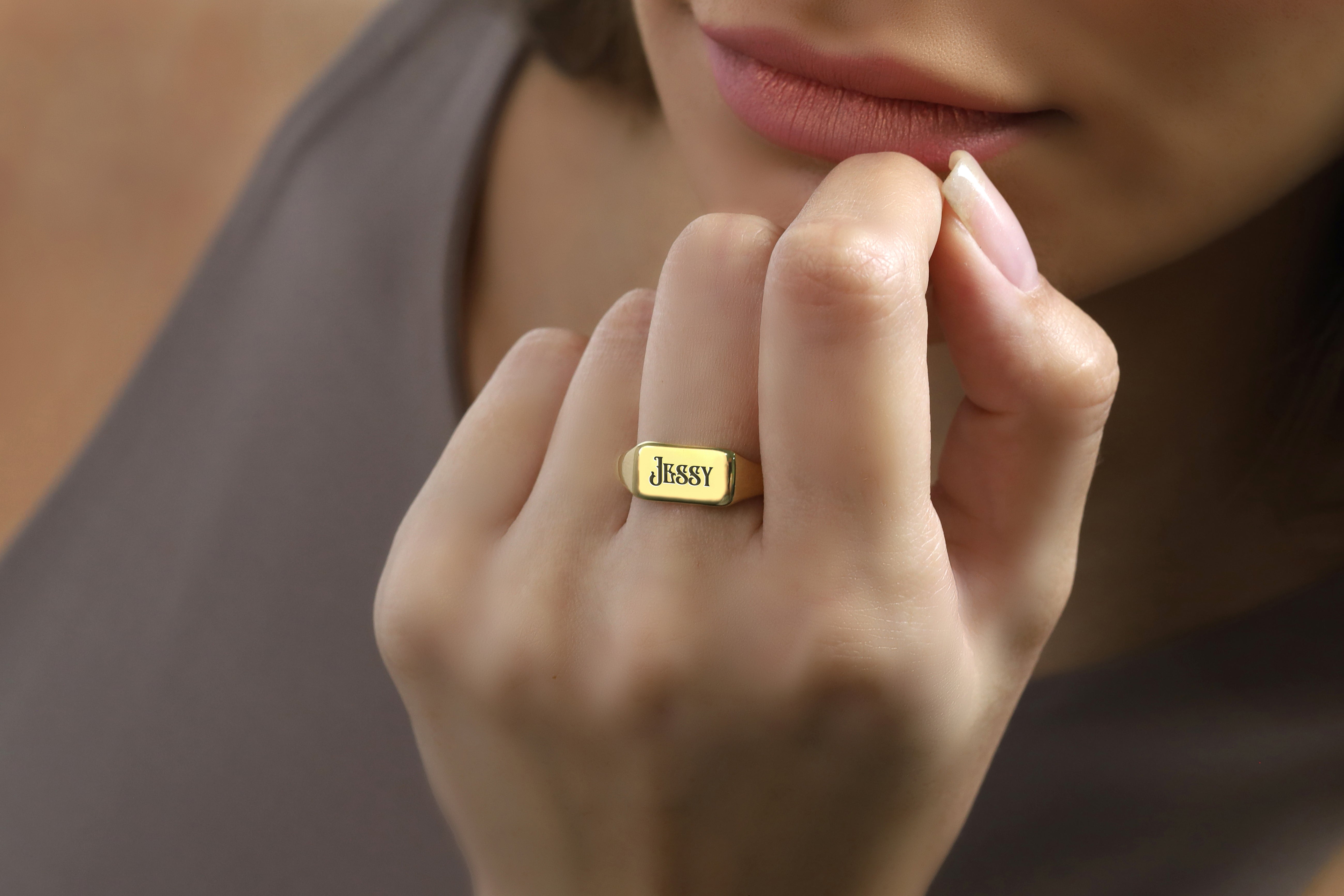 Engraved Custom Name Ring