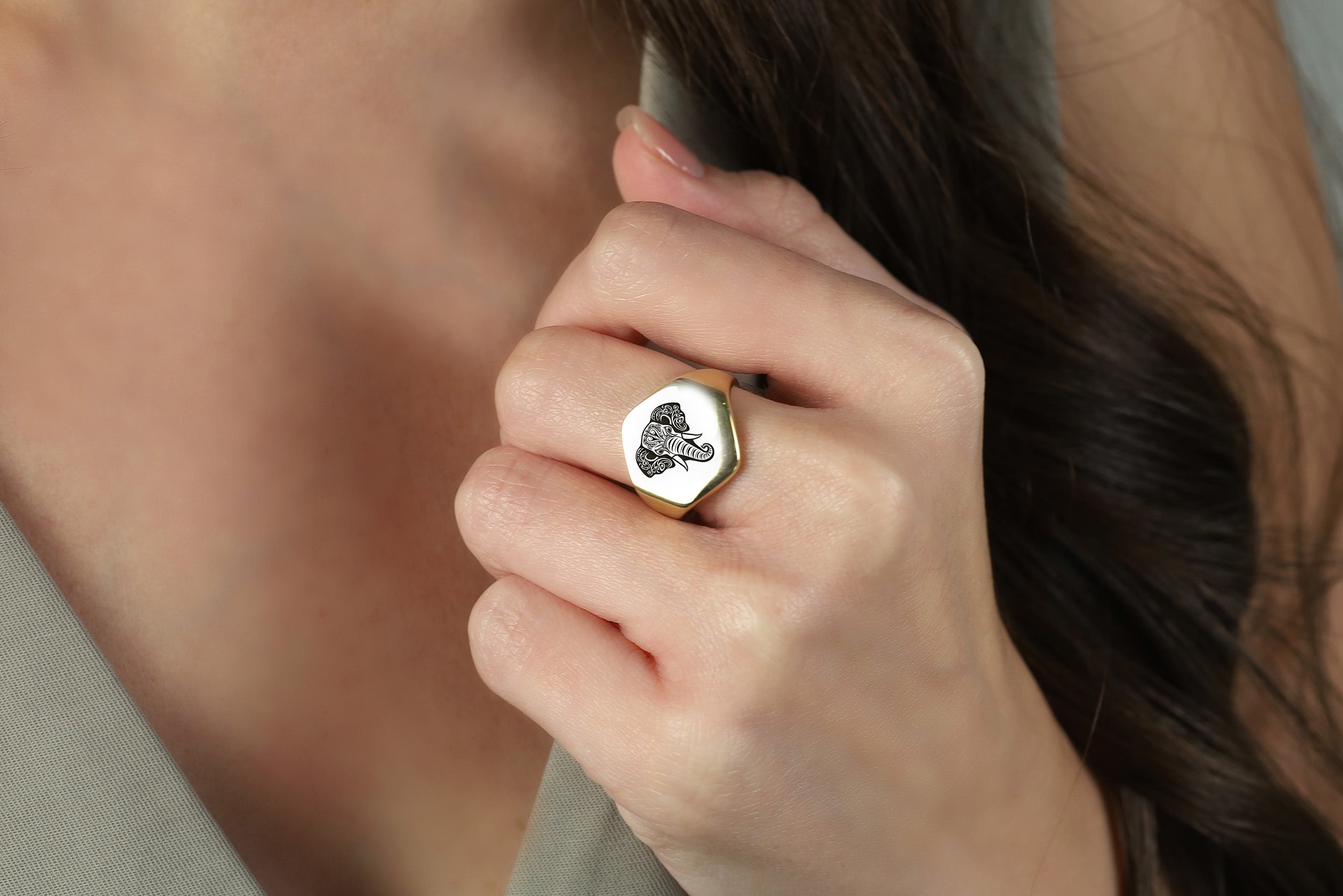 Elephant Mandala Ring