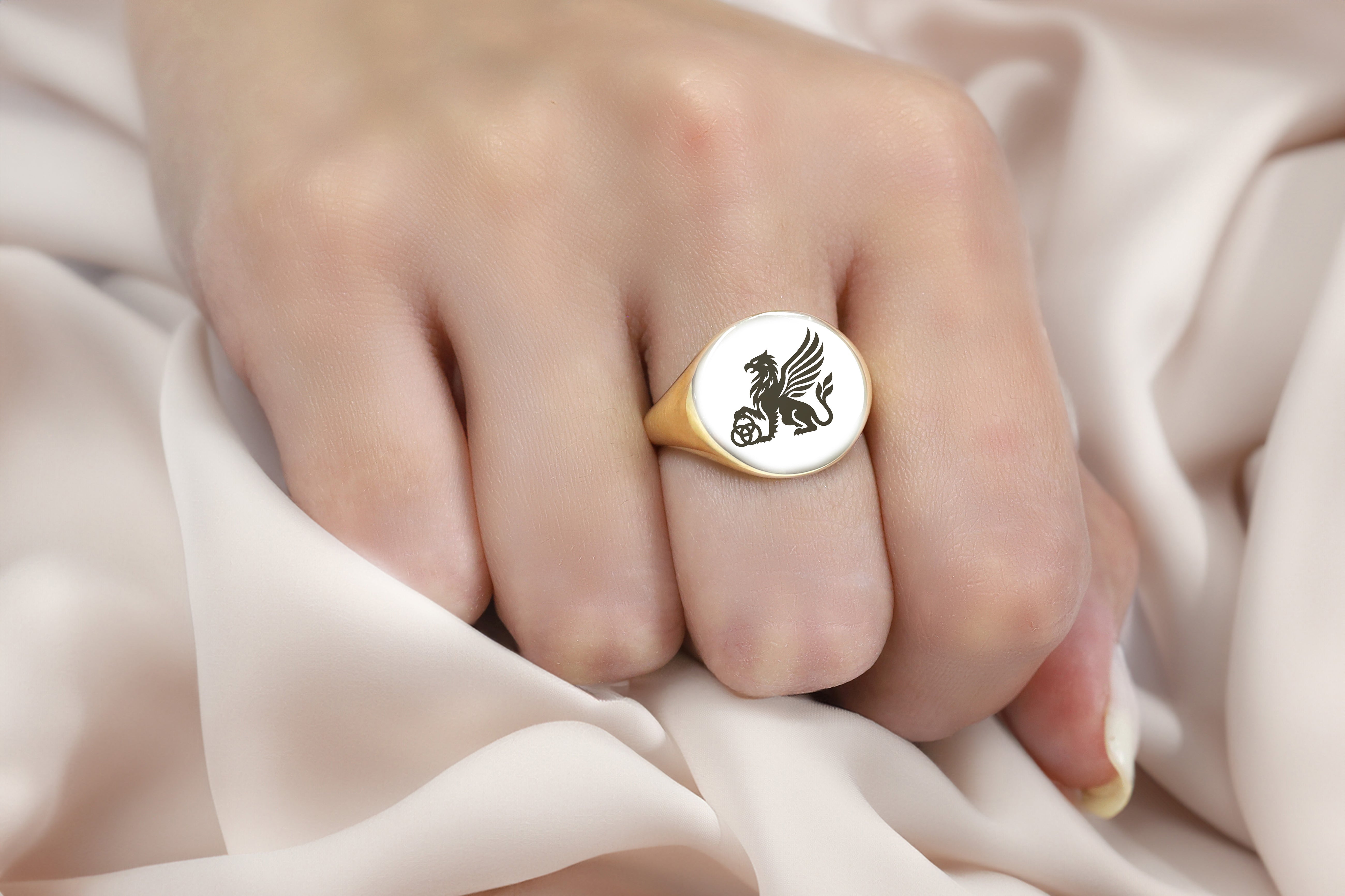 Custom Griffin Gold Ring