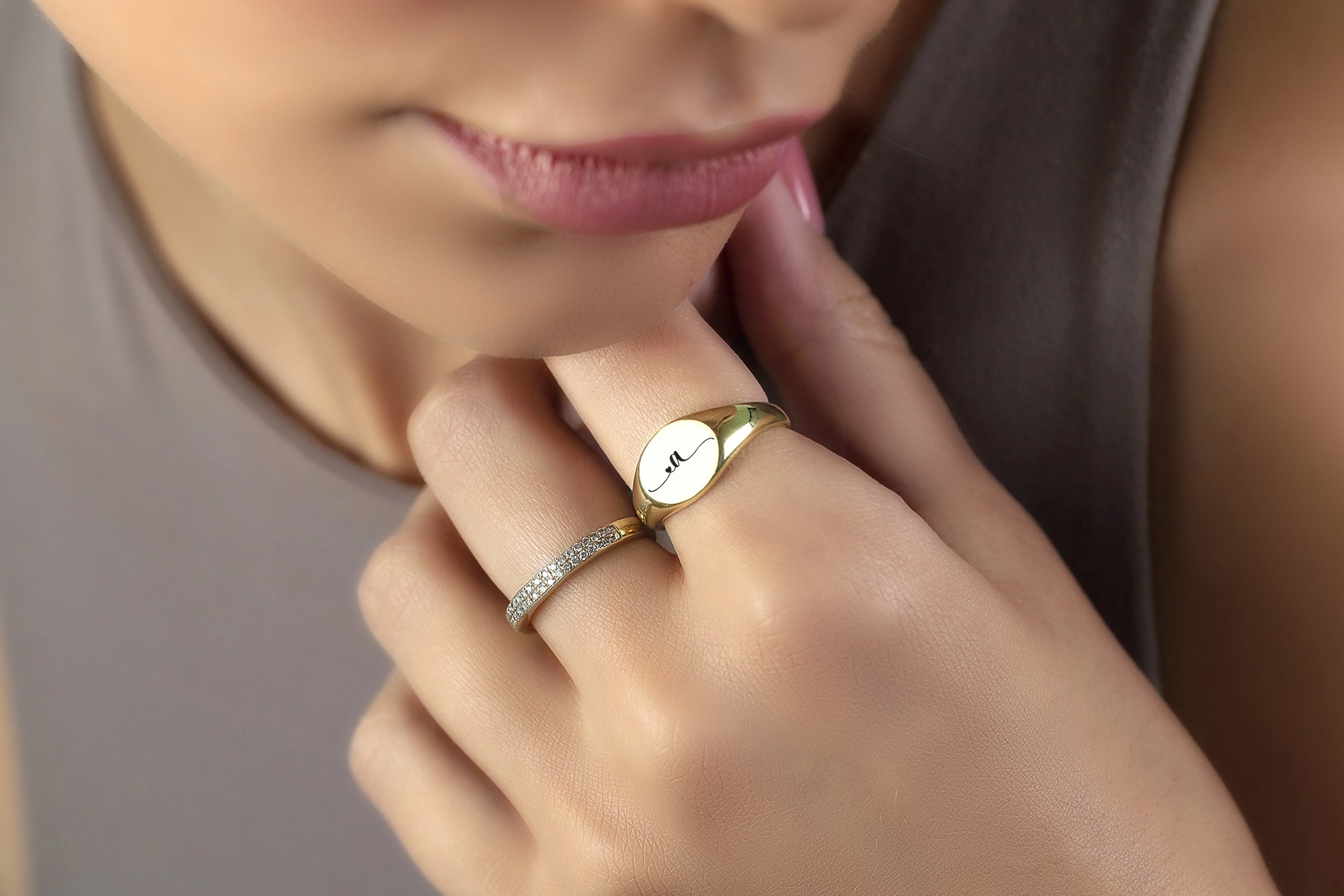Personalized Signature Signet Ring